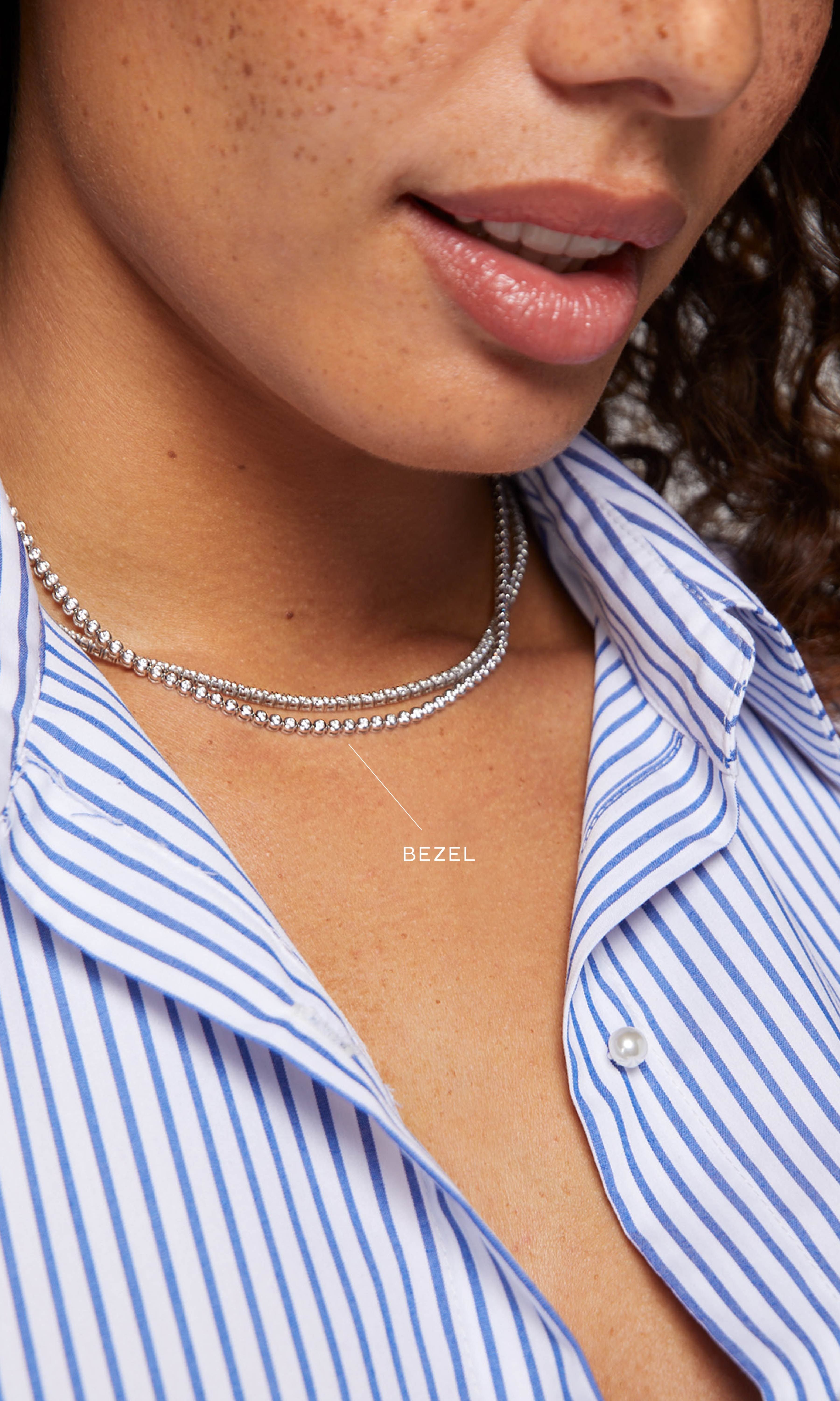 TRESOR BEZEL TENNIS NECKLACE 3.54 Carats