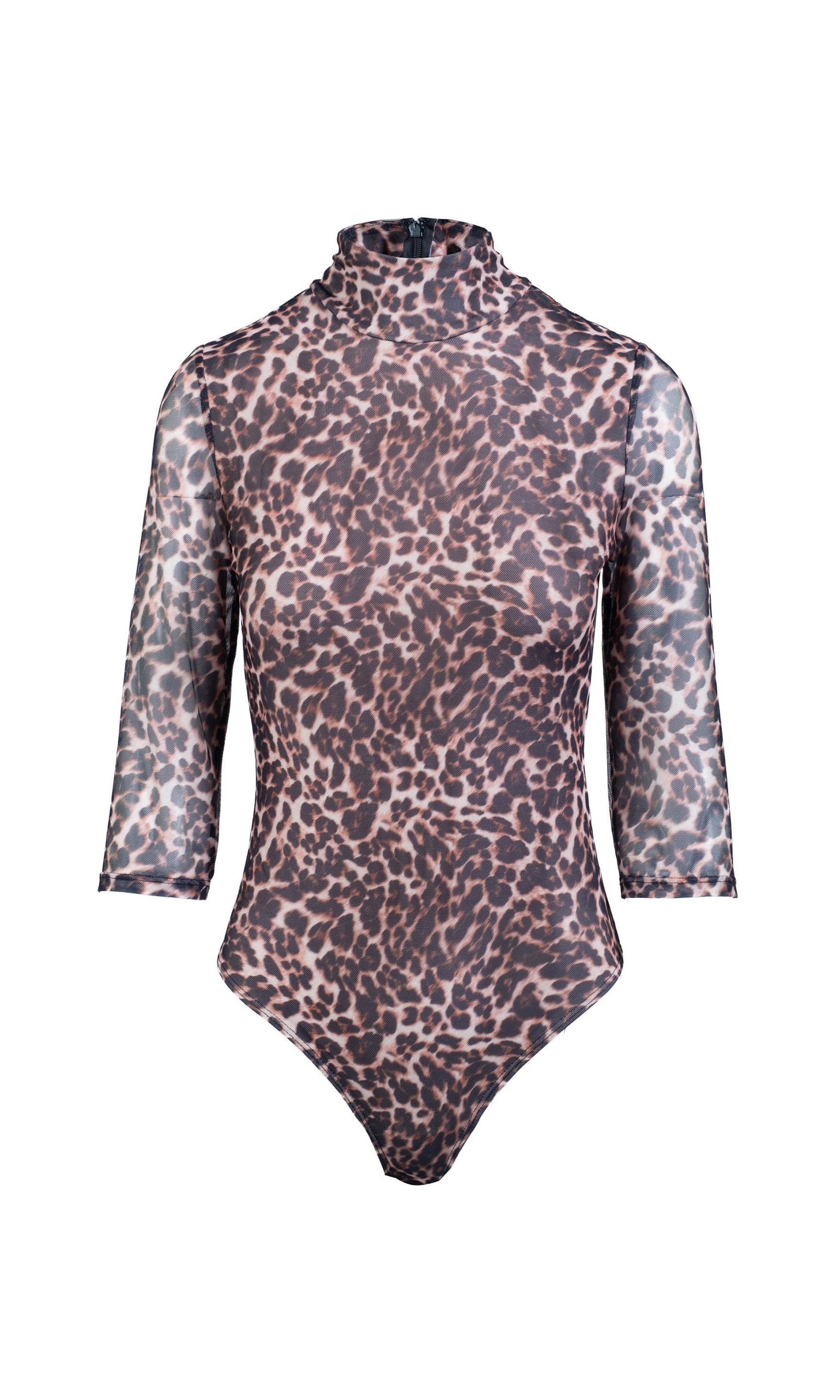 ghost image of the Milo mesh bodysuit in a leopard print
