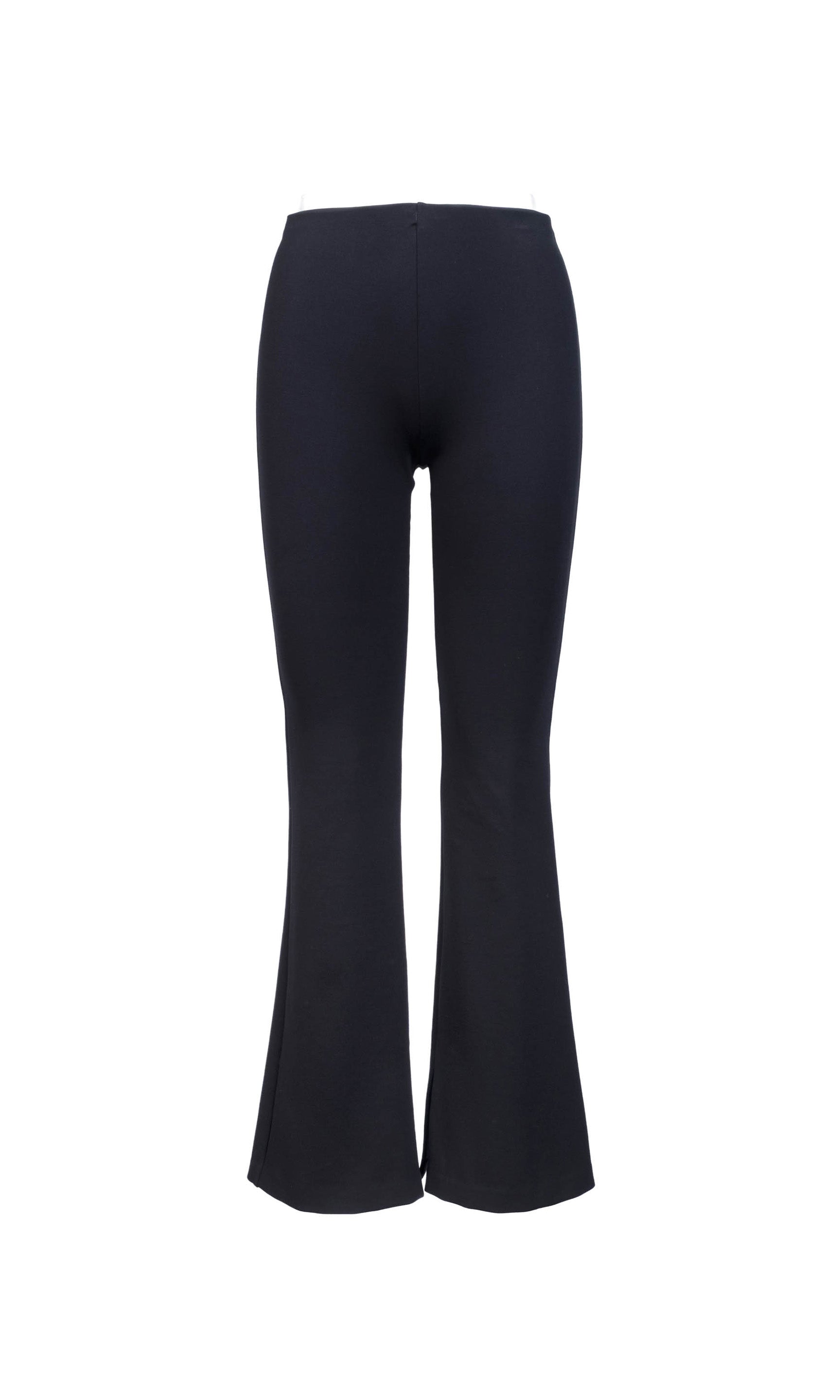 ghost image of the Murray ponte leggings in black with a flare-leg fit