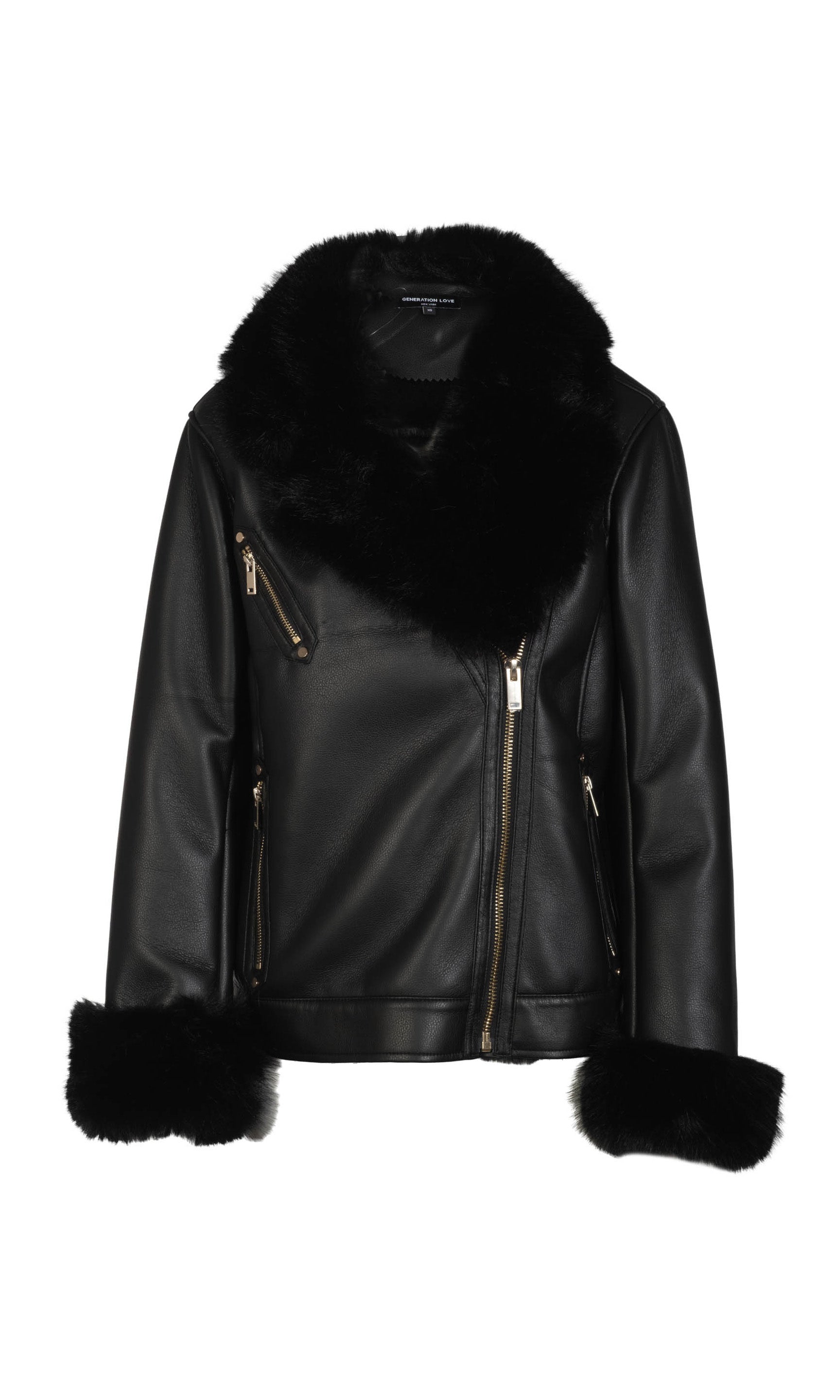 Walt Faux Fur Shearling Moto Jacket