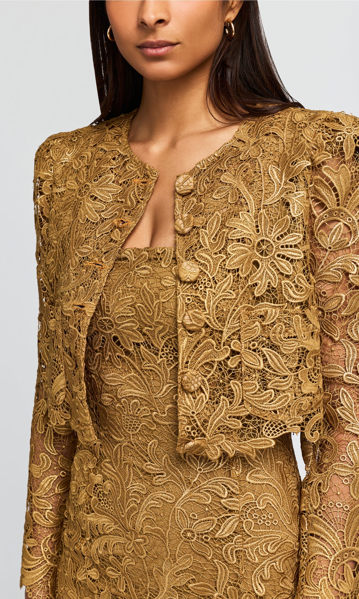 Baila Metallic Guipure Jacket