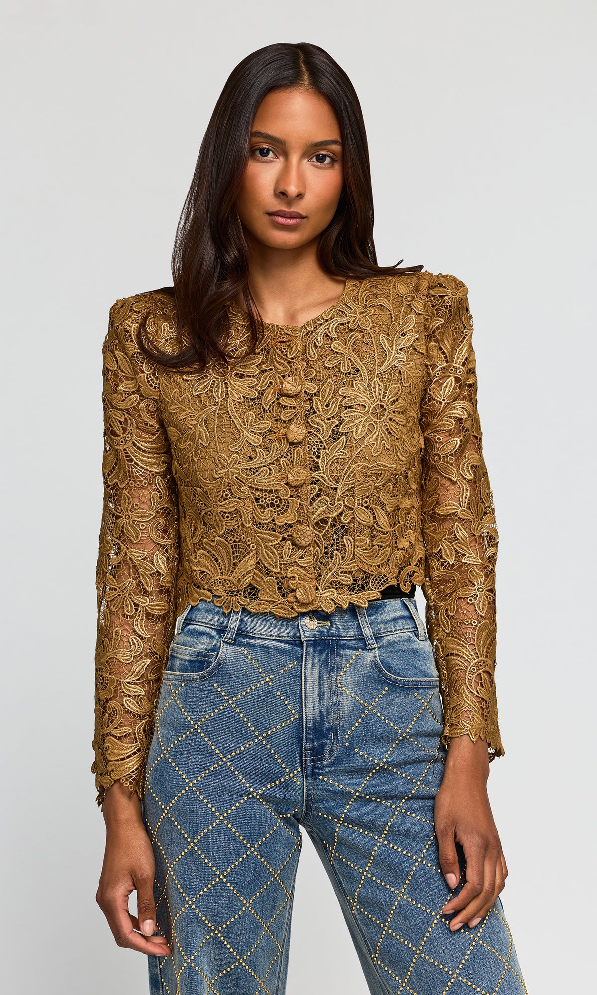 Baila Metallic Guipure Jacket