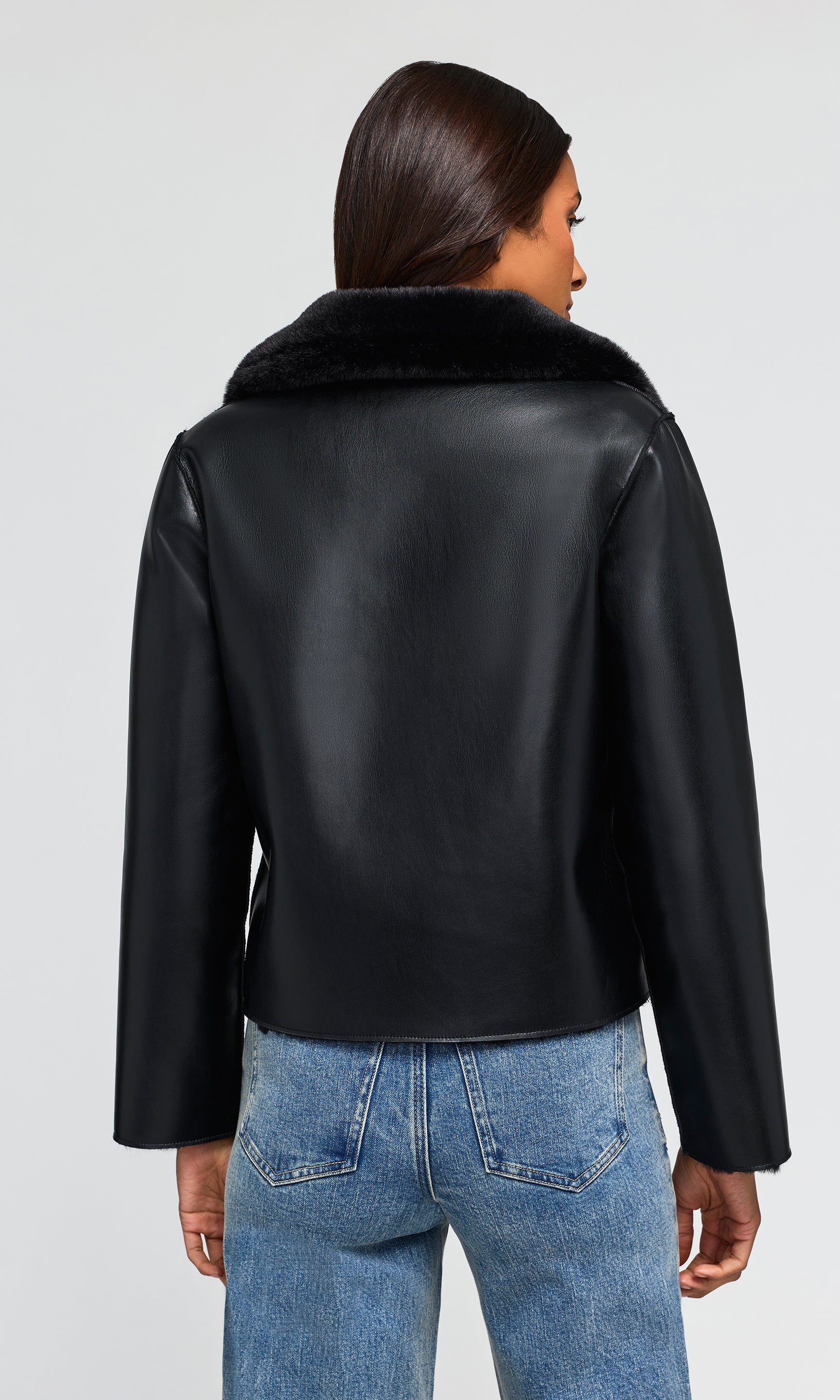 Delphine Reversible Faux Fur Shearling Jacket