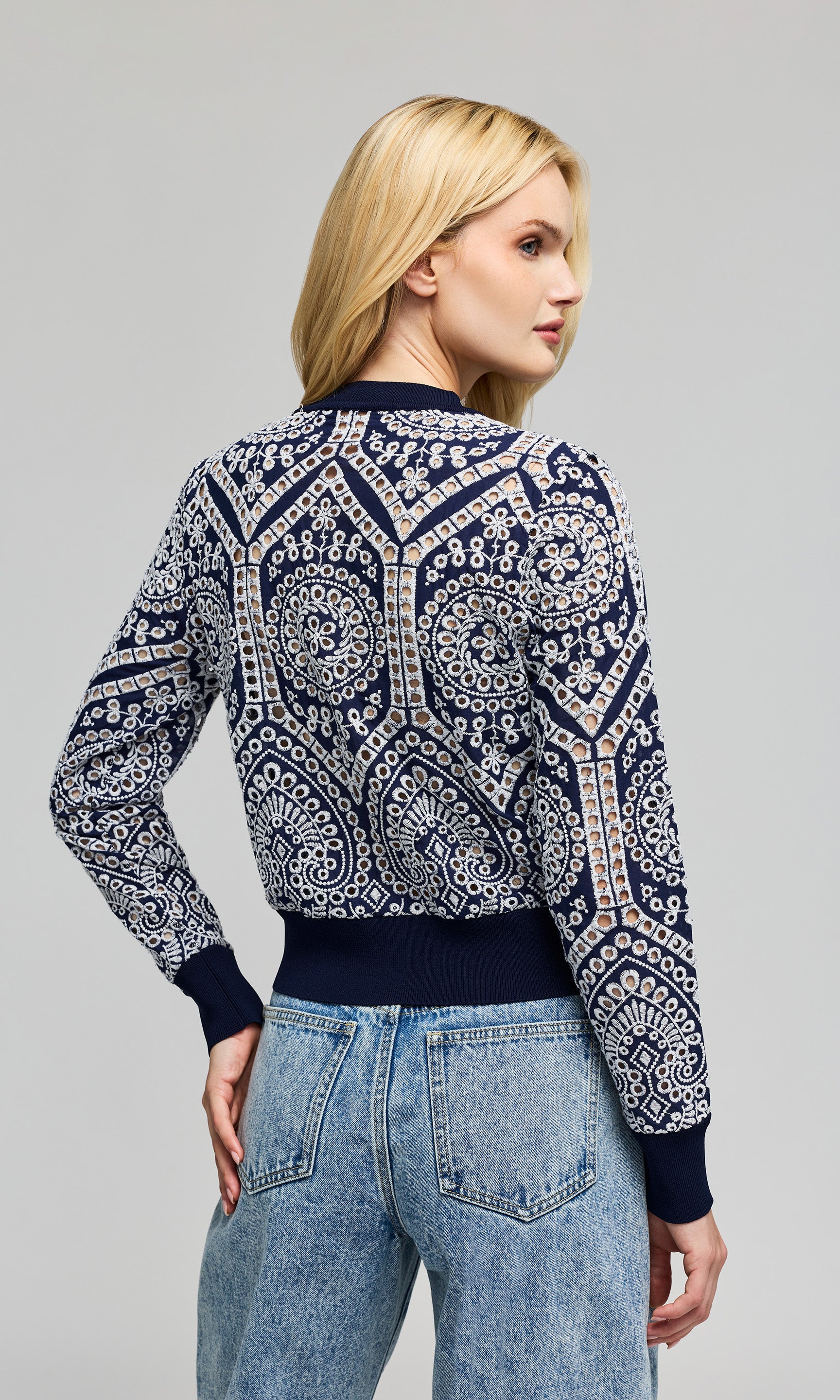 Erin Cotton Eyelet Cardigan