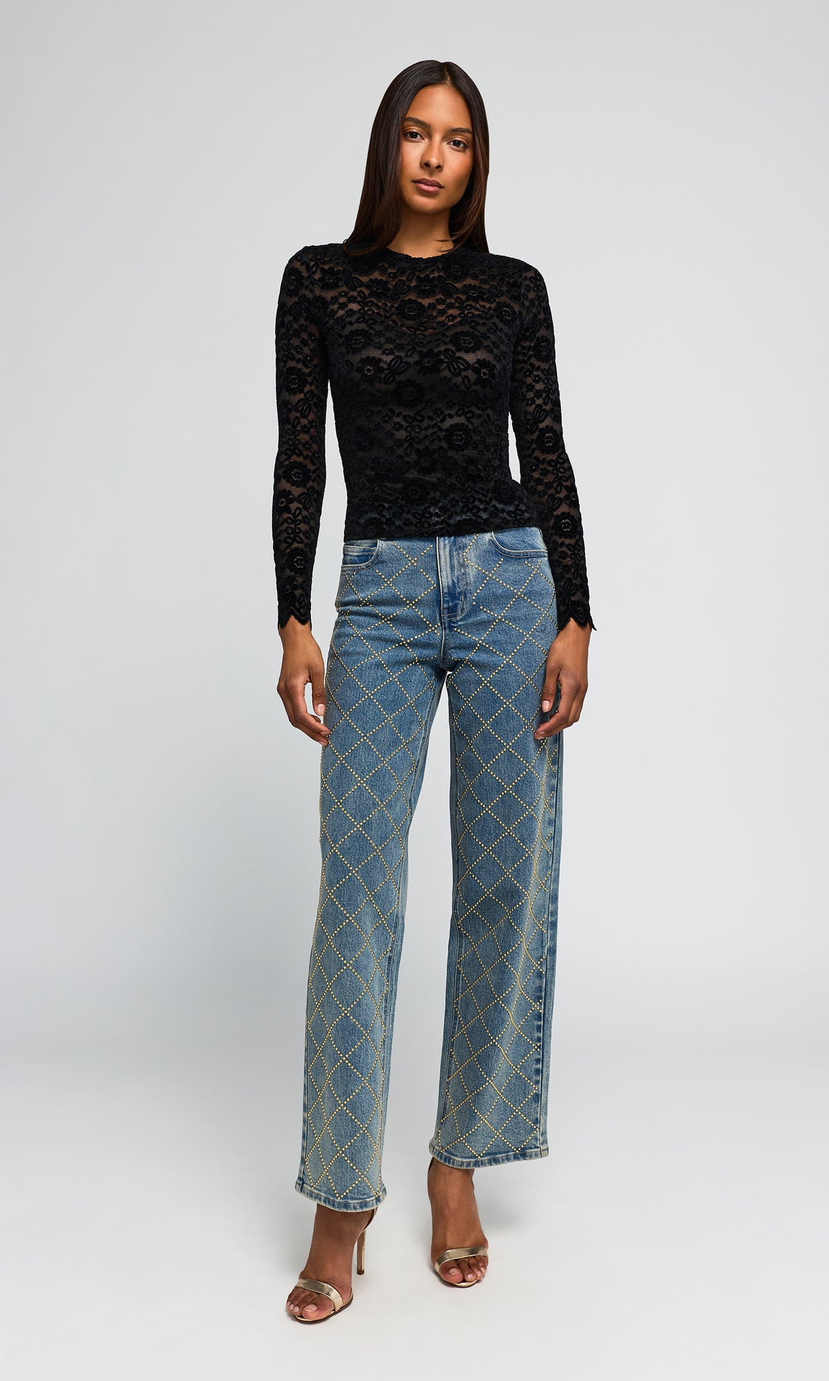 Gracie Velvet Lace Top