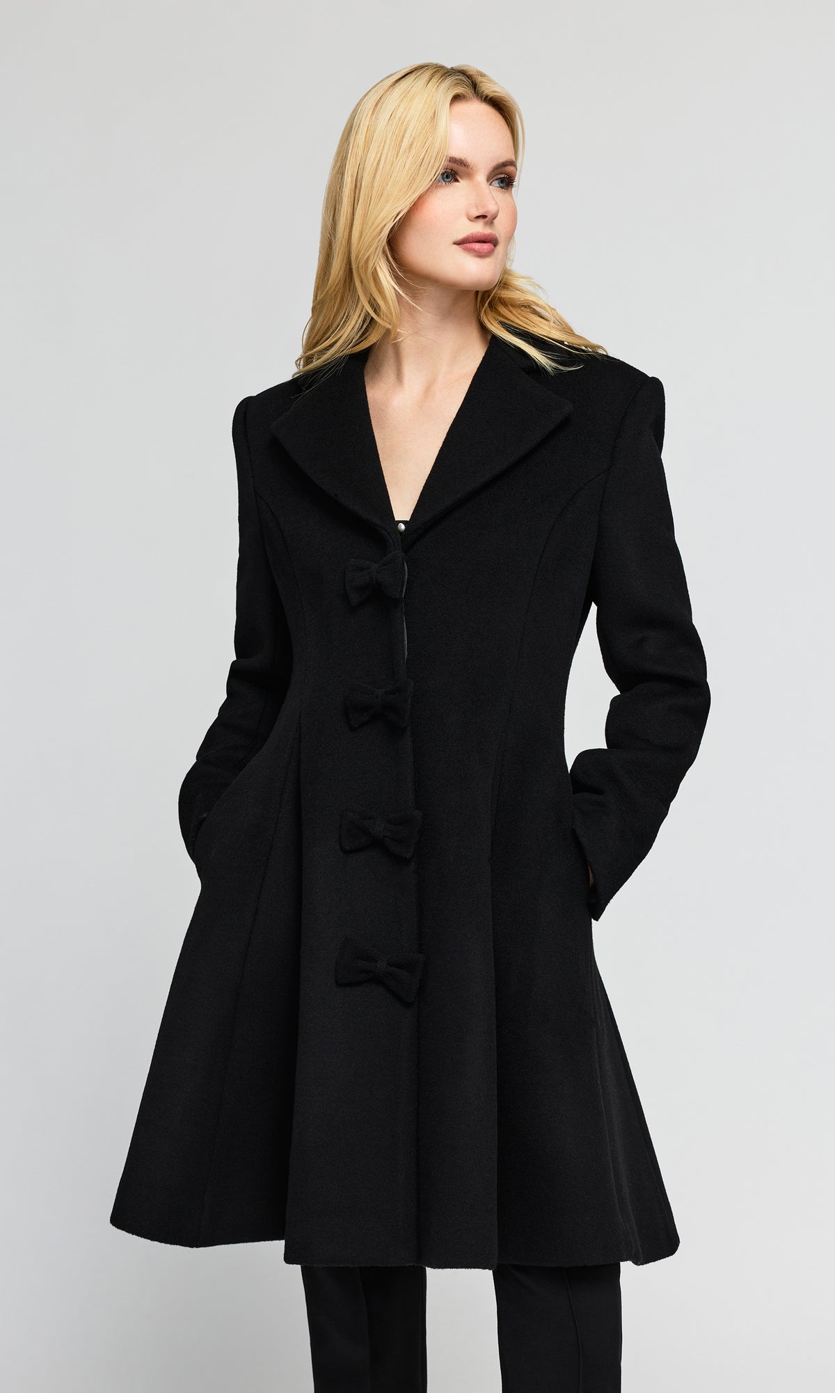 Jackie Bow Wool Coat