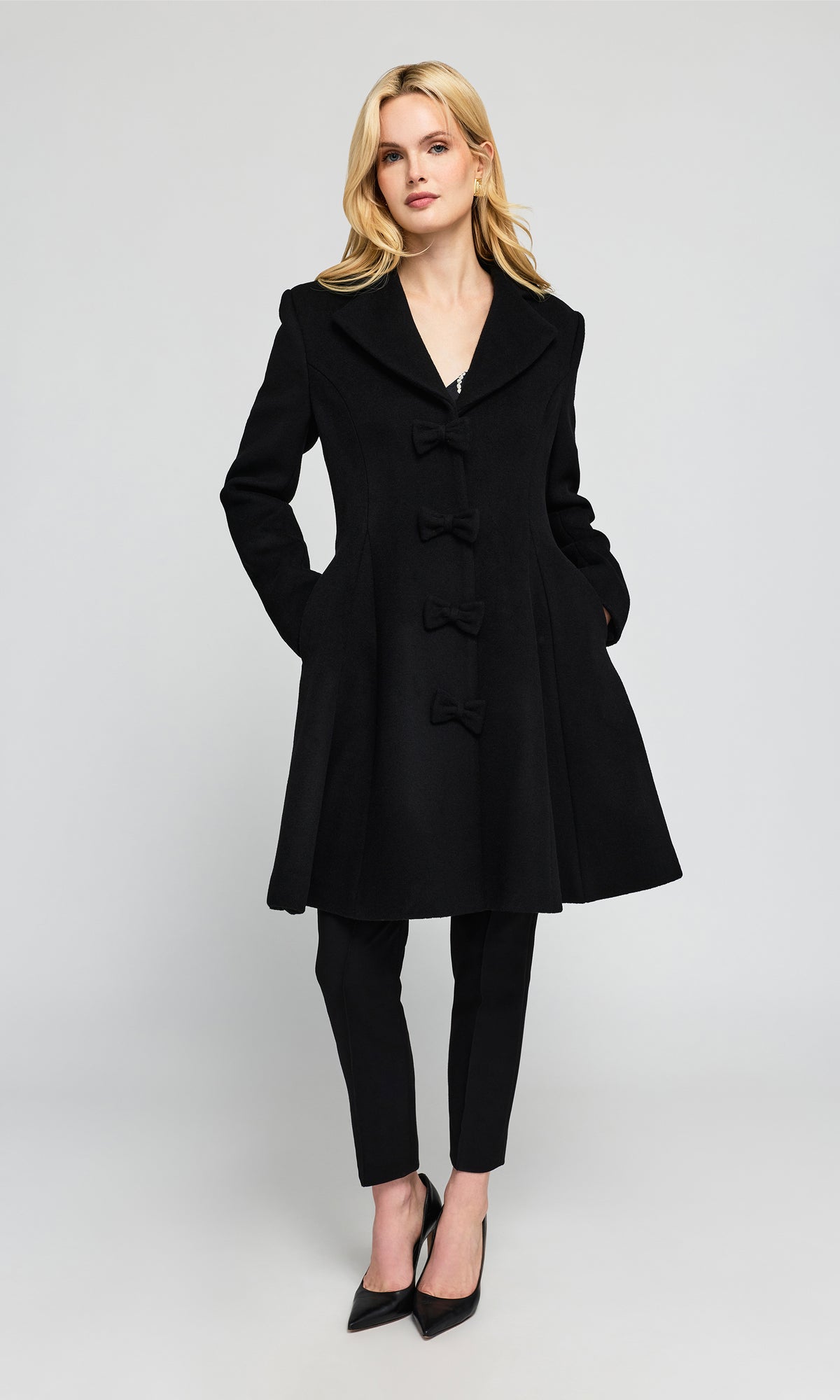 Jackie Bow Wool Coat