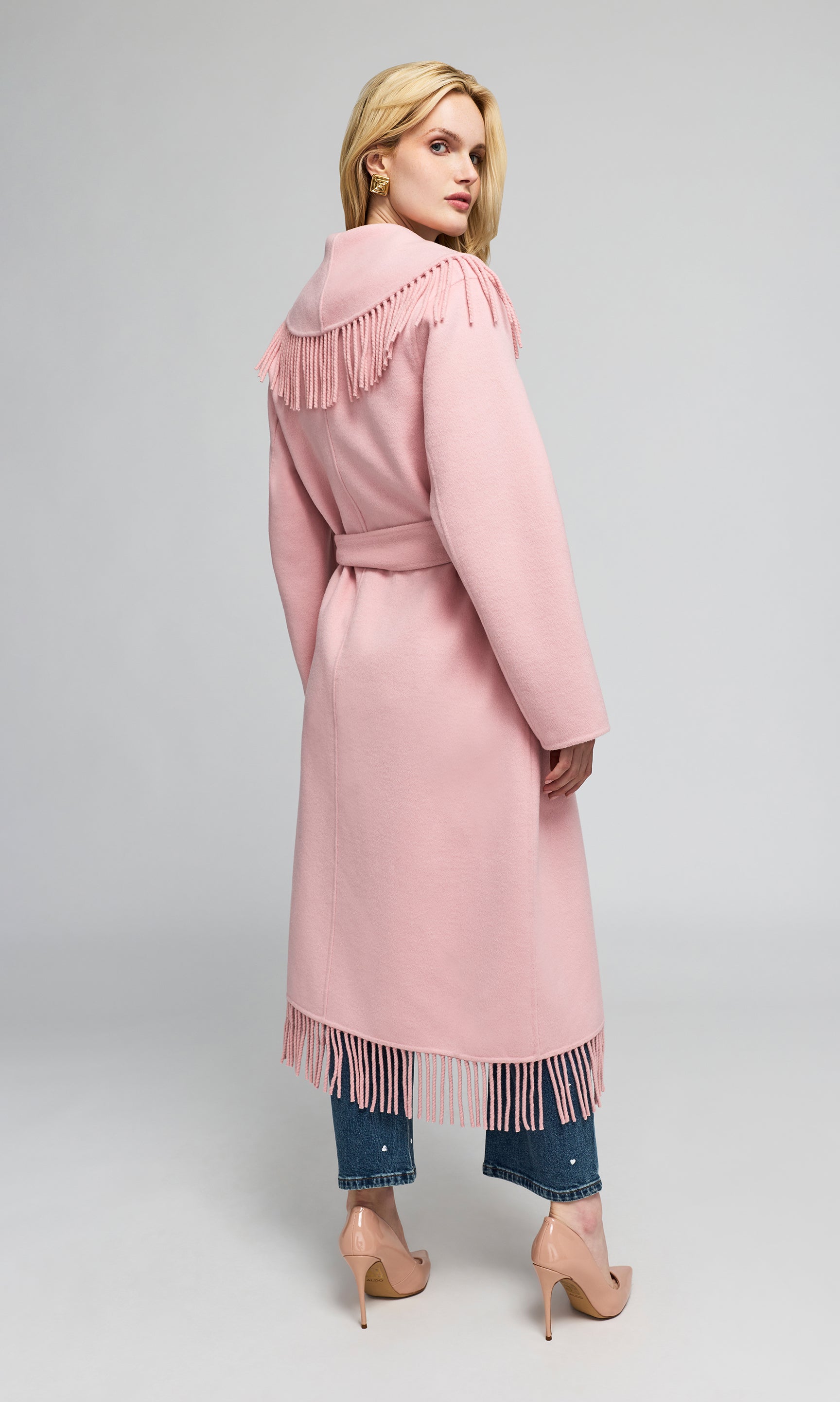Jenny Fringe Wool Coat