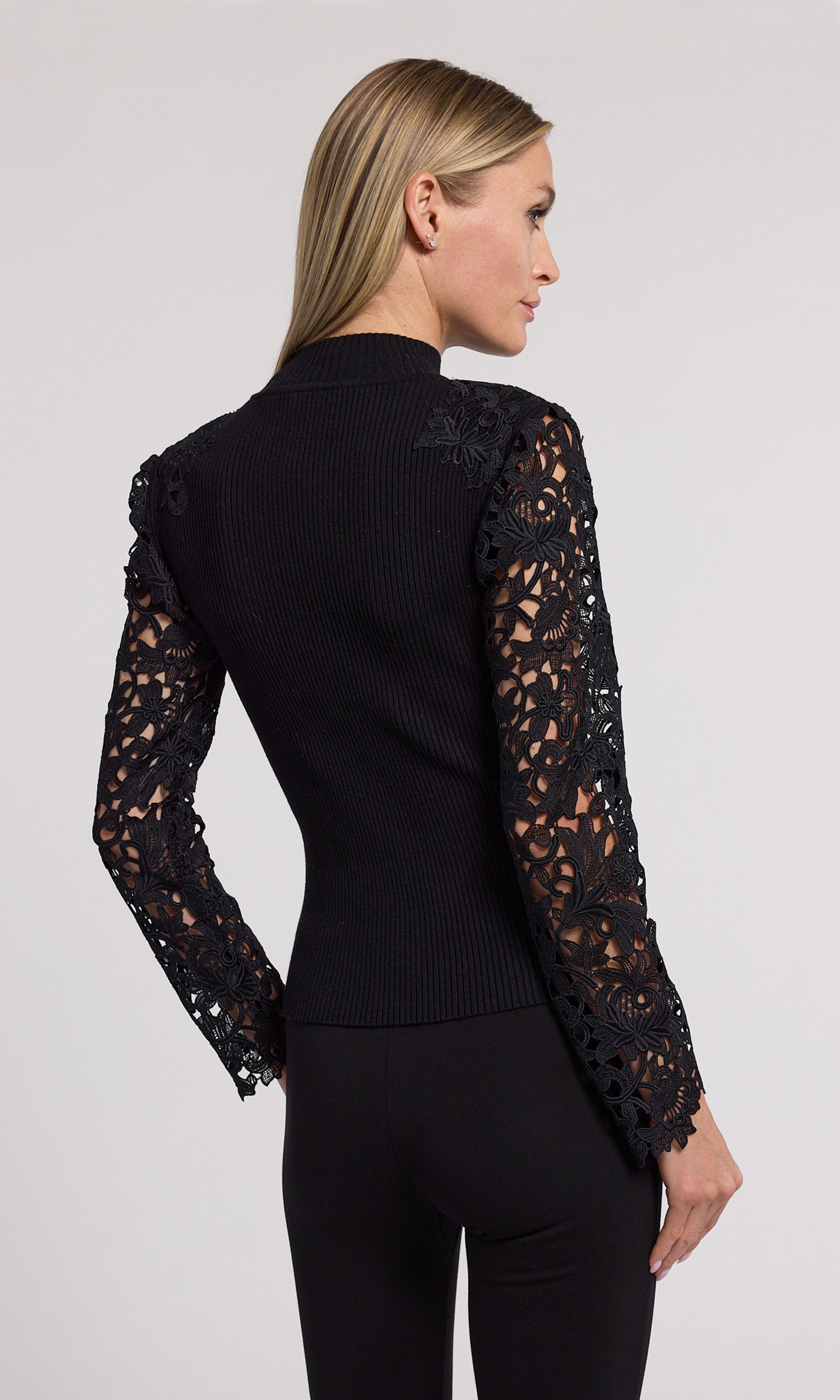 Marcelena Lace Combo Sweater
