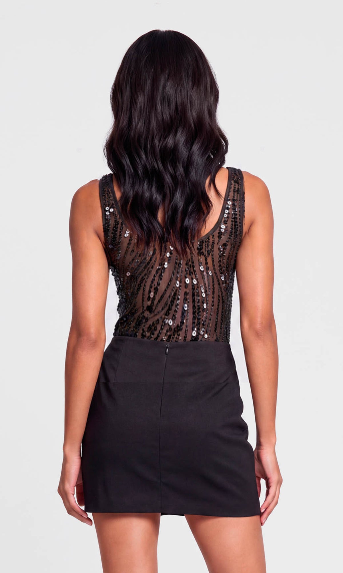 Dina Wavy Sequin Bodysuit