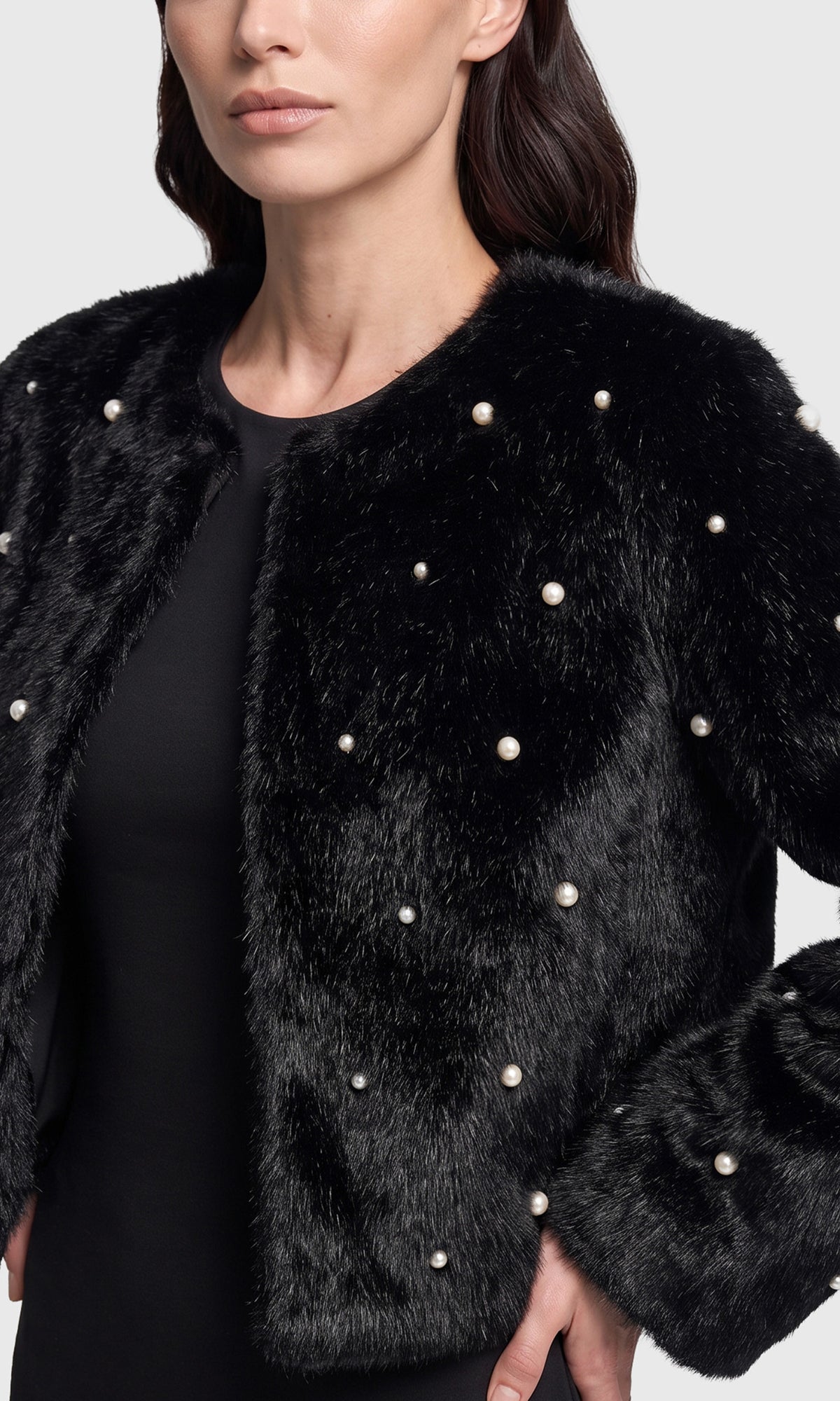 Jailyn Pearl Faux Fur Jacket