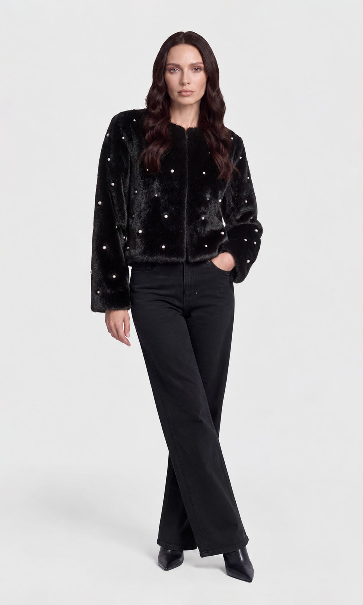 Jailyn Pearl Faux Fur Jacket