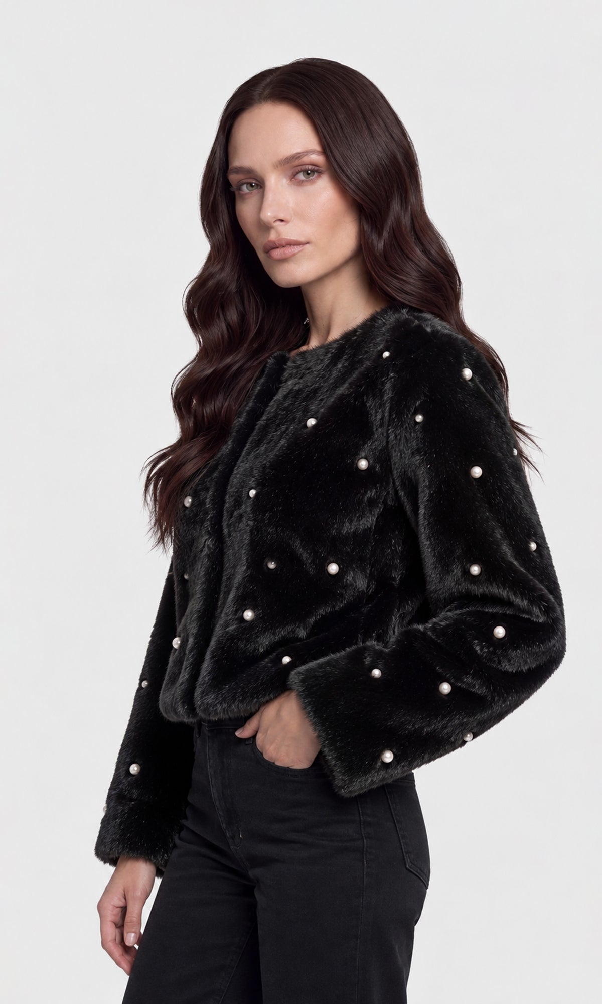 Jailyn Pearl Faux Fur Jacket