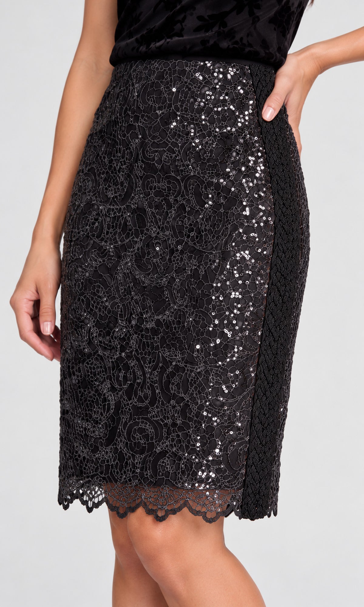 Nora Metallic Lace Skirt