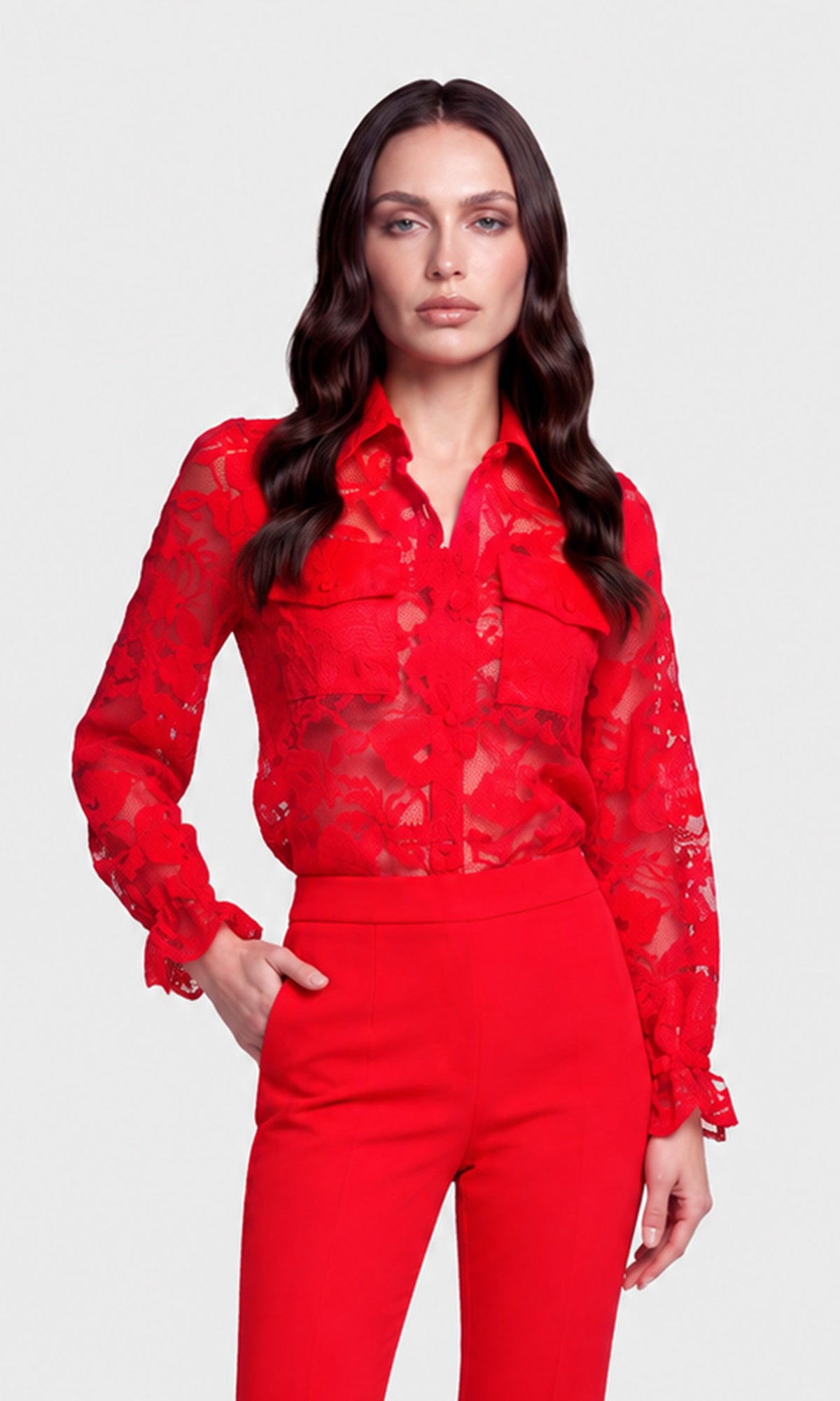 Priya Mesh Lace Shirt