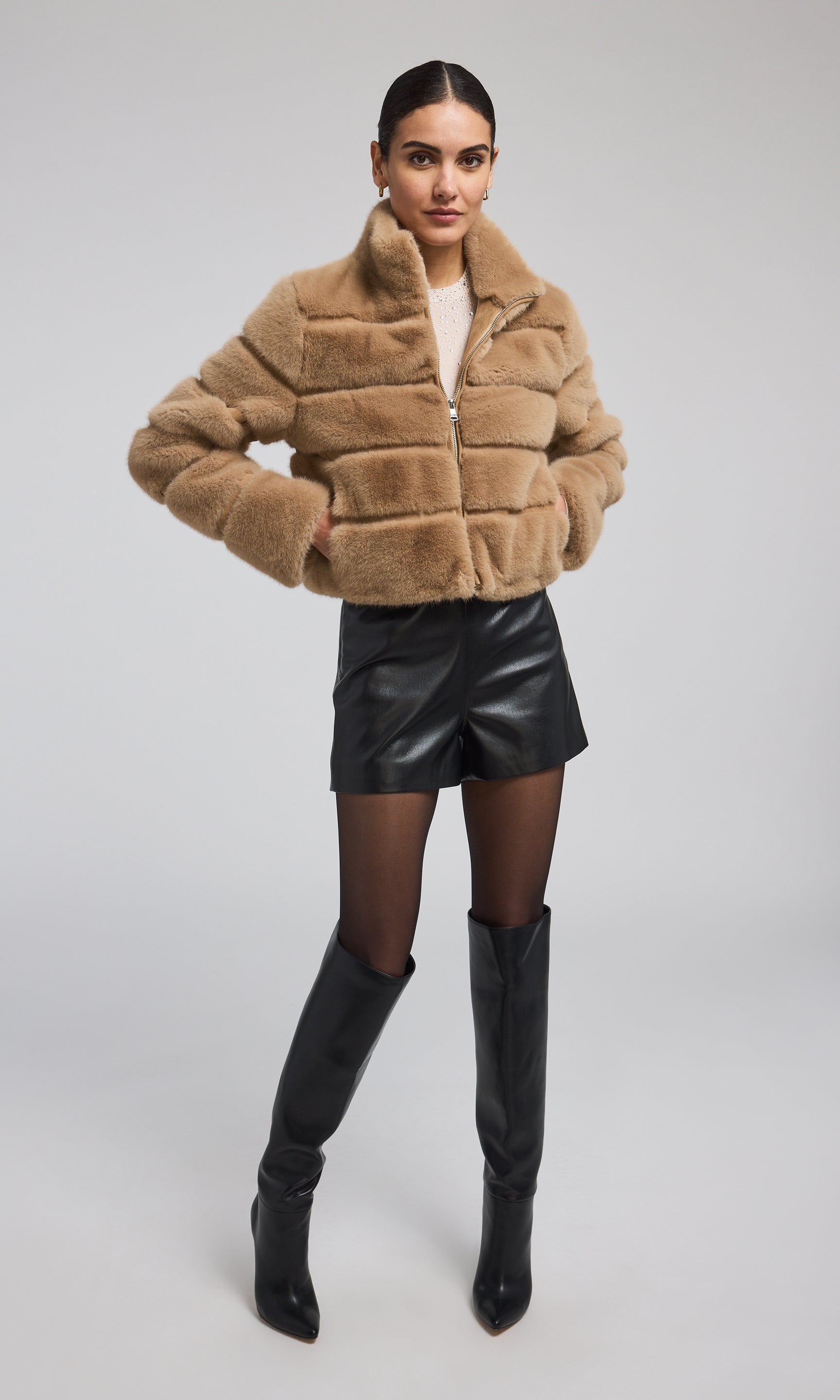 PhilanthropyFaux Fur Bomber Jacket-Womens deals