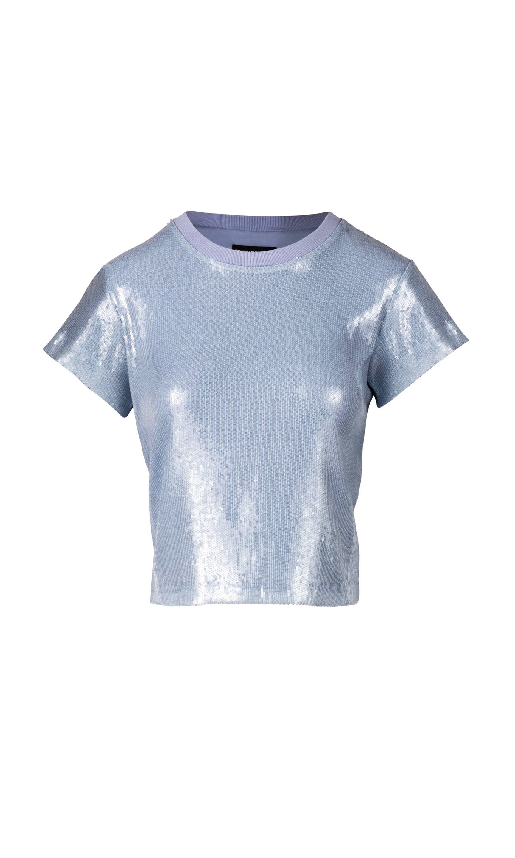 ghost image of the Kai Sequin T-shirt in sequins opal blue