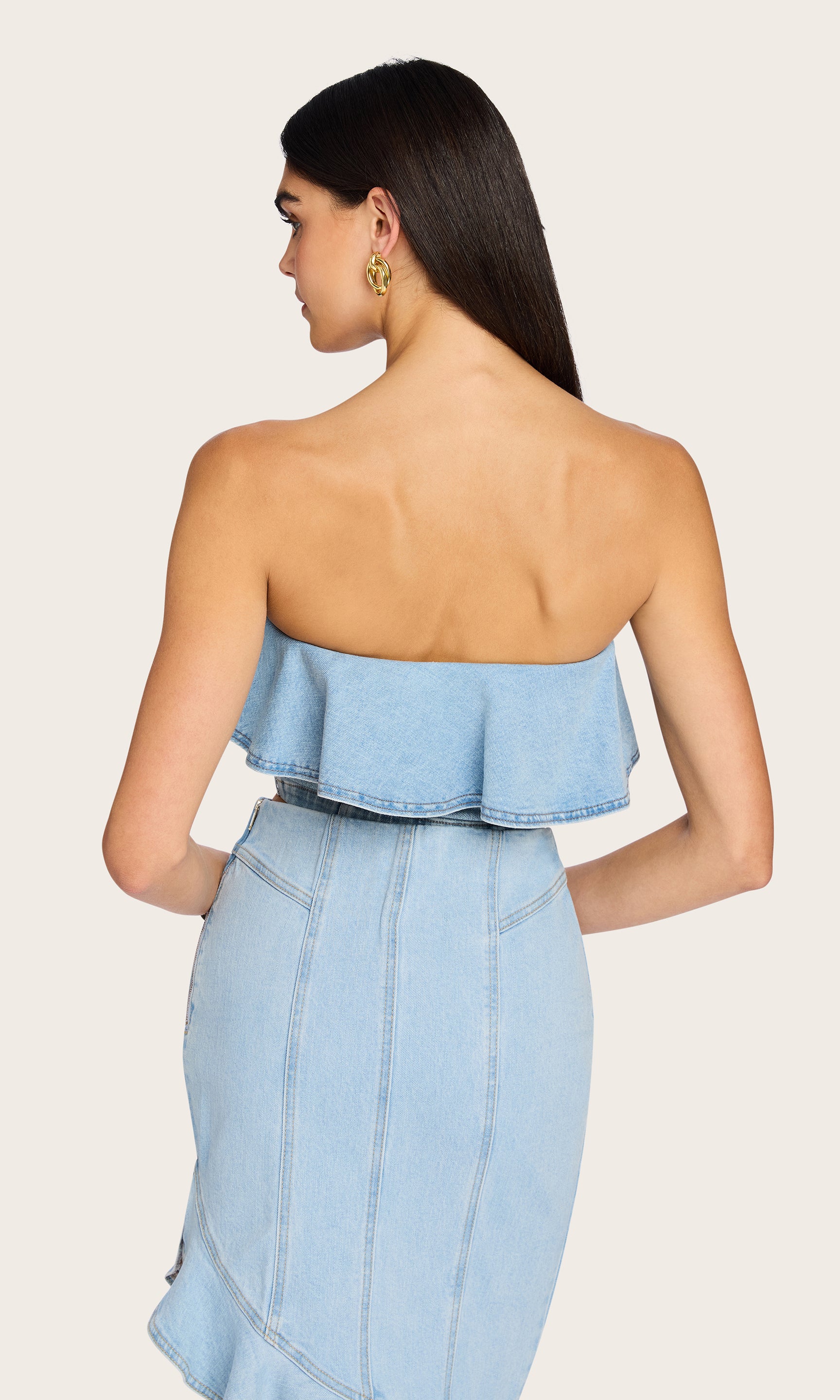 Kaya Cascade Denim Top