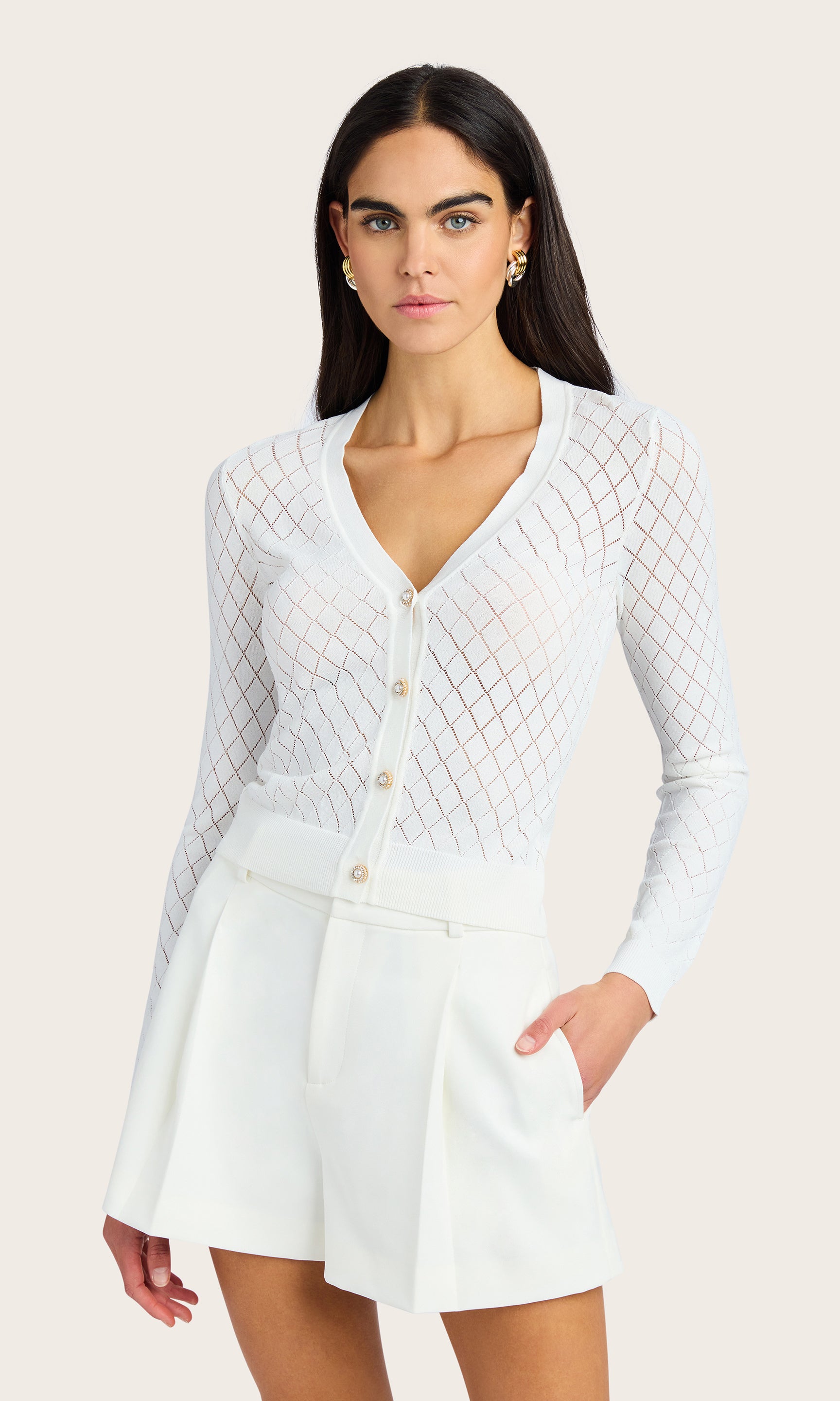 Front view of the Leisha Cardigan