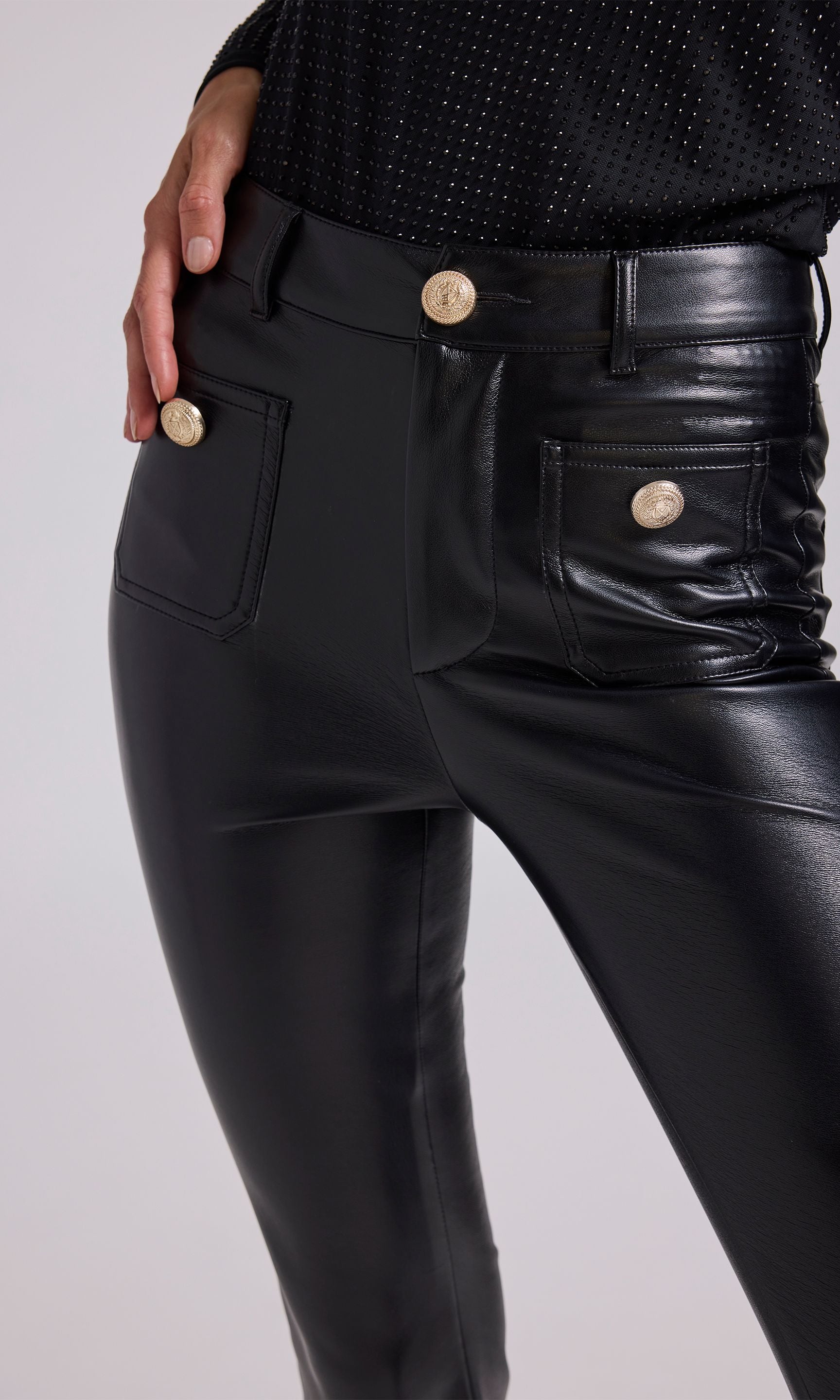 Vegan Leather Pants Women, Faux Leather Pants Women, Leather Bell