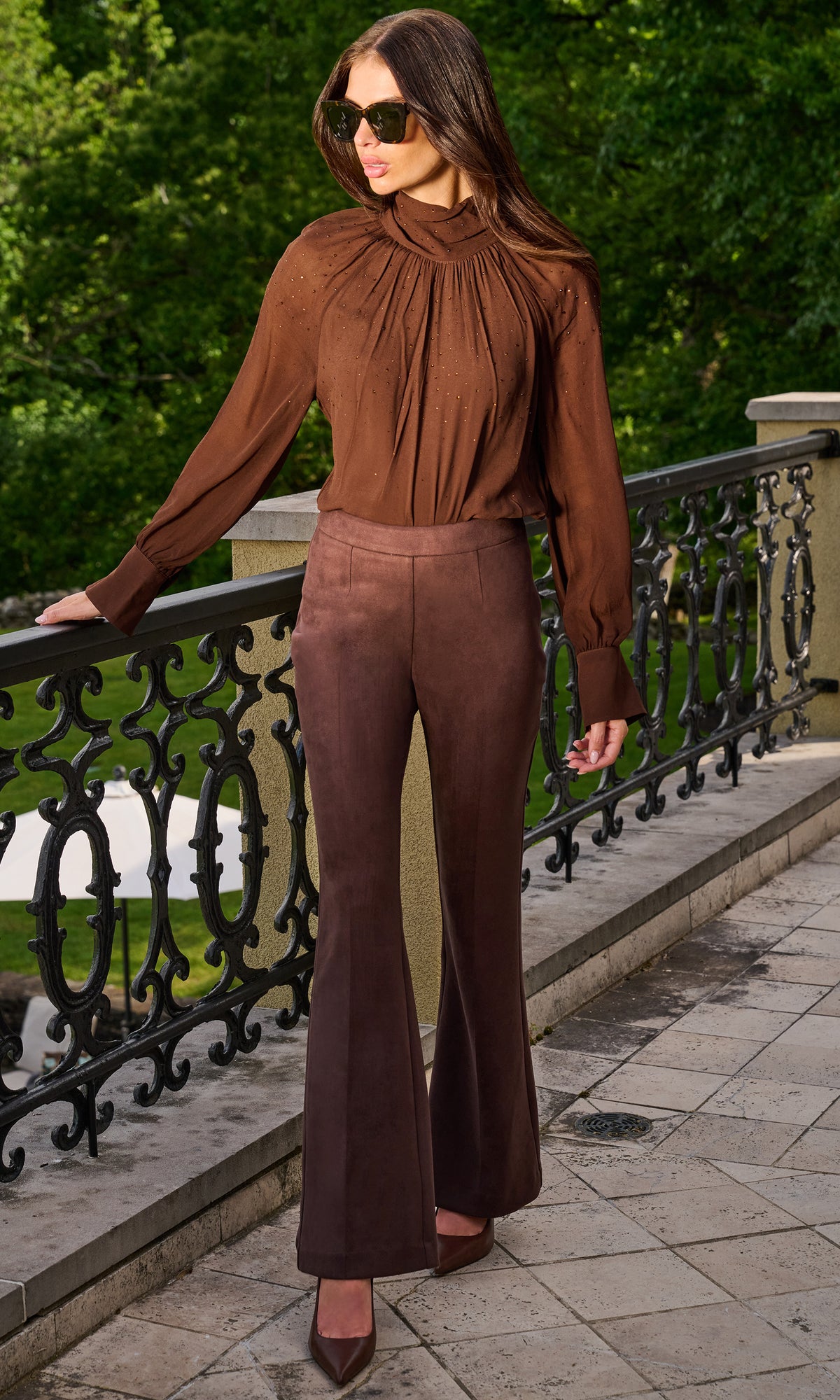 Elise Stretch Suede Pants