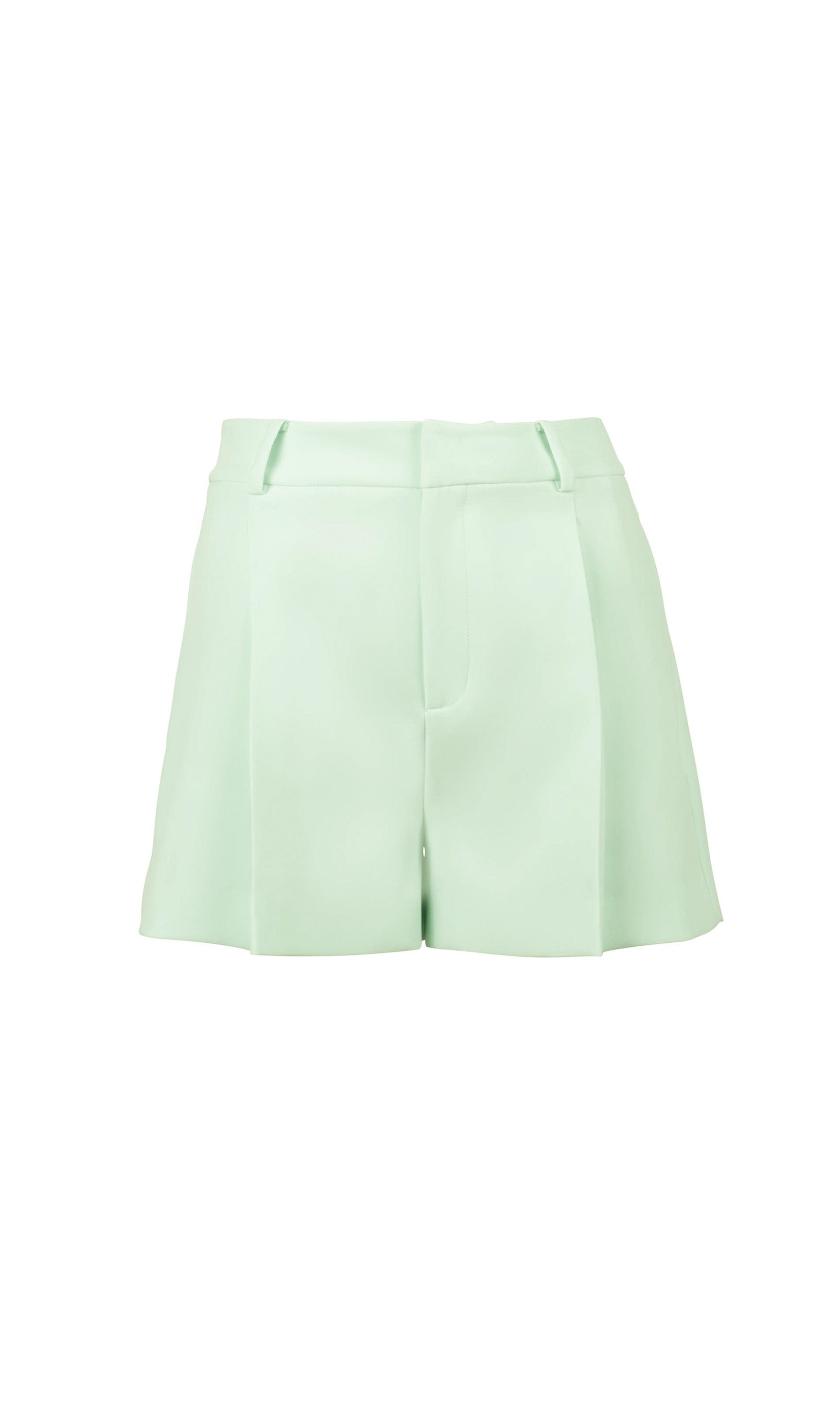 ghost image of the Sena Crepe Shorts in a pastel seafoam green