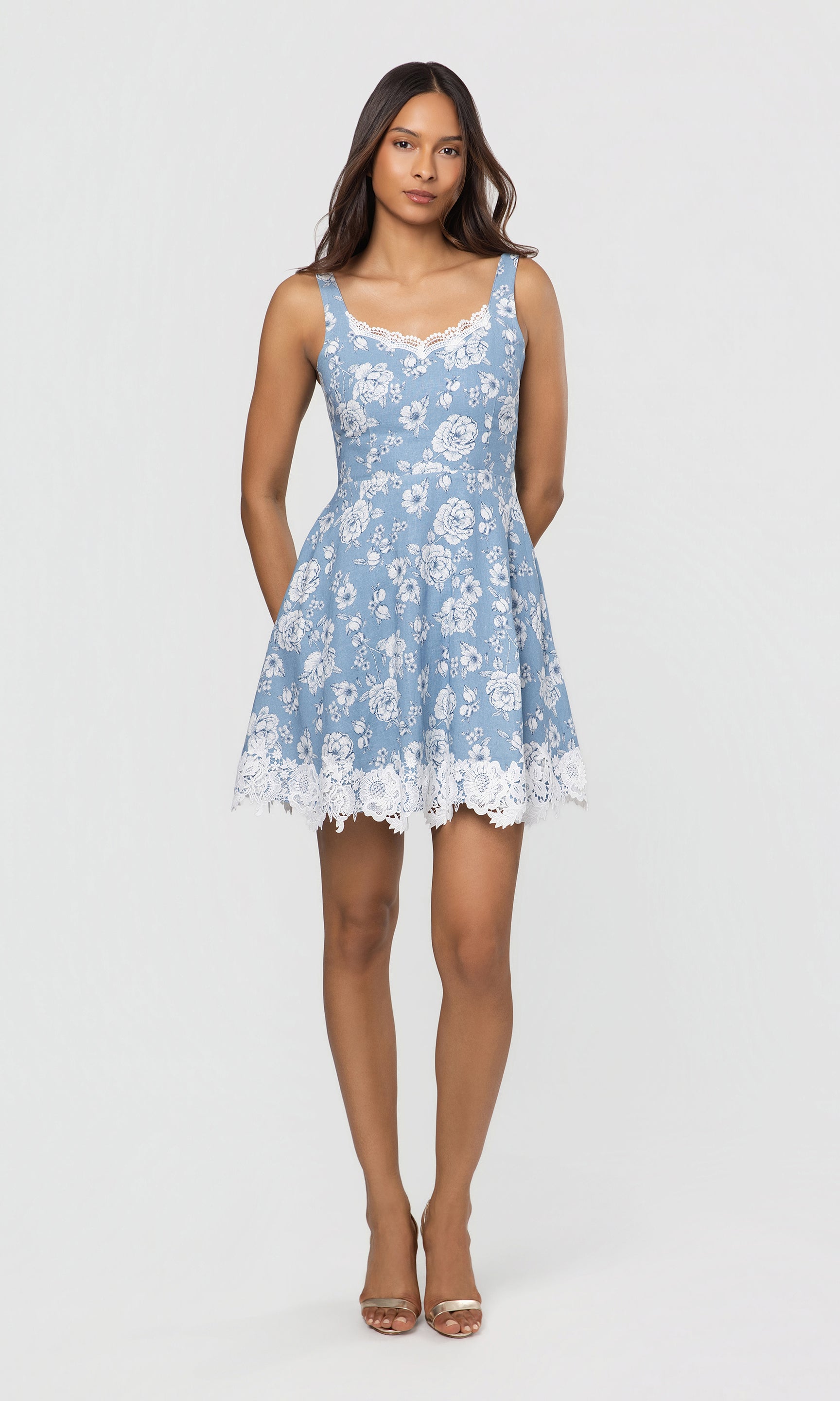Ivy Floral Linen Dress