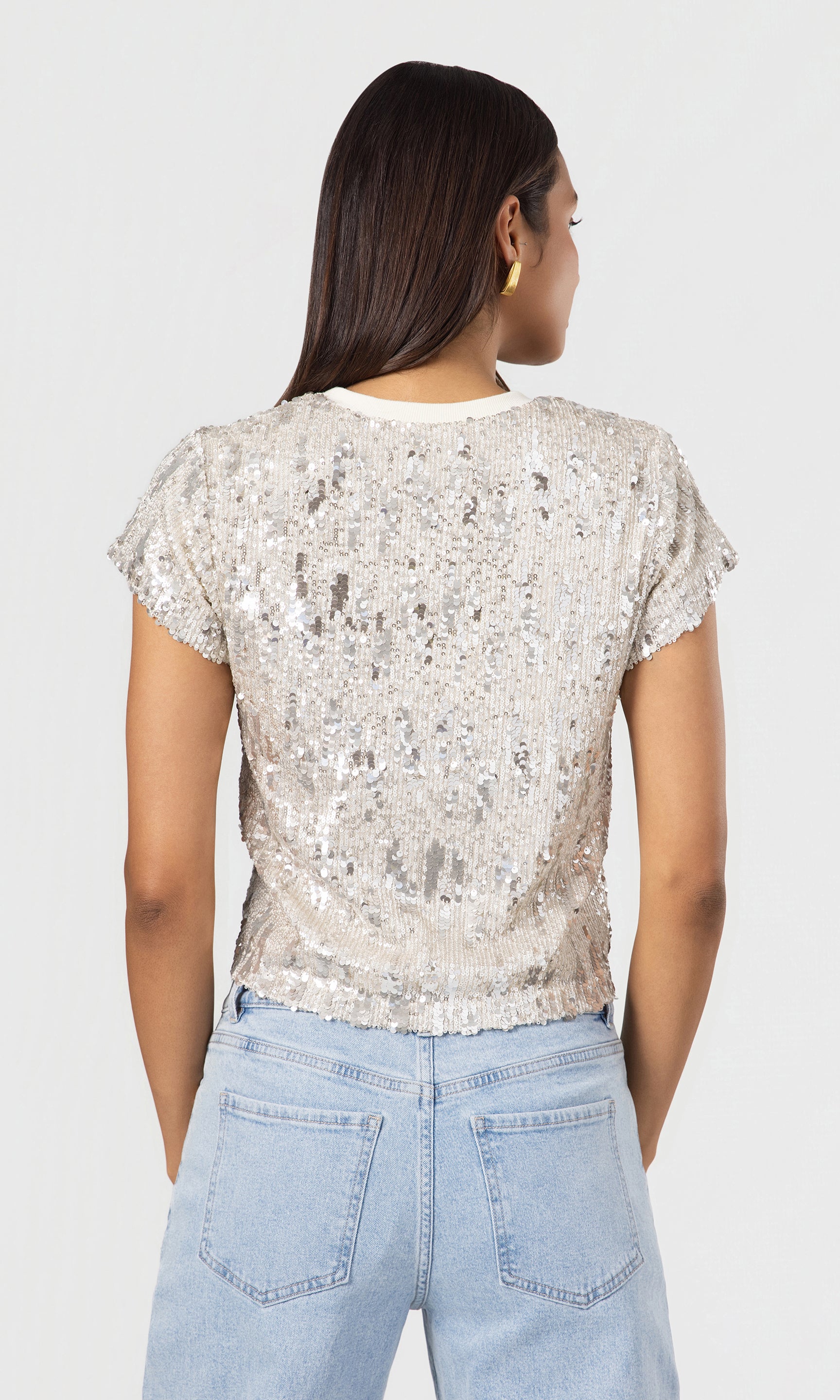Kai Mixed Sequin Top