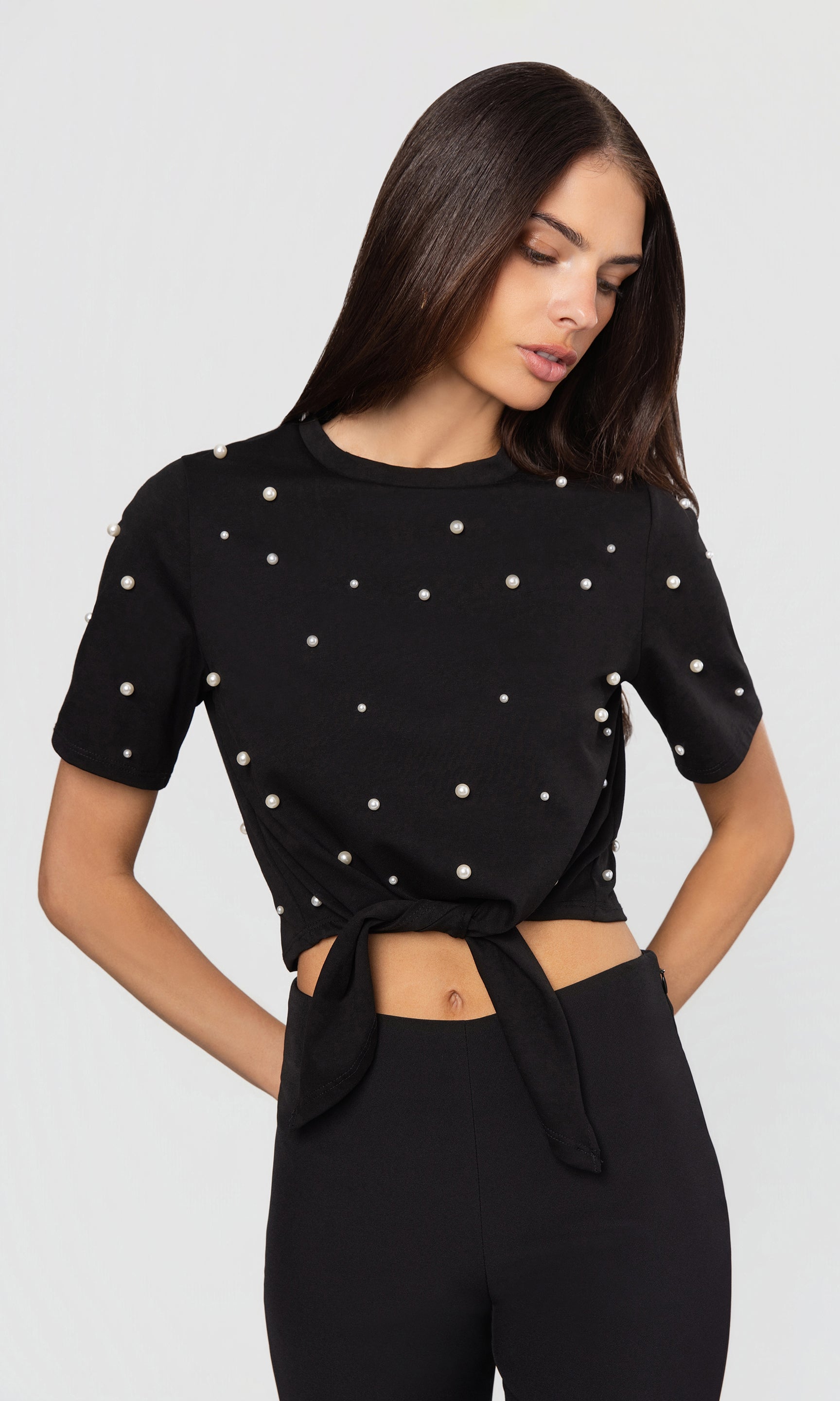 Miles Pearl Tie Top