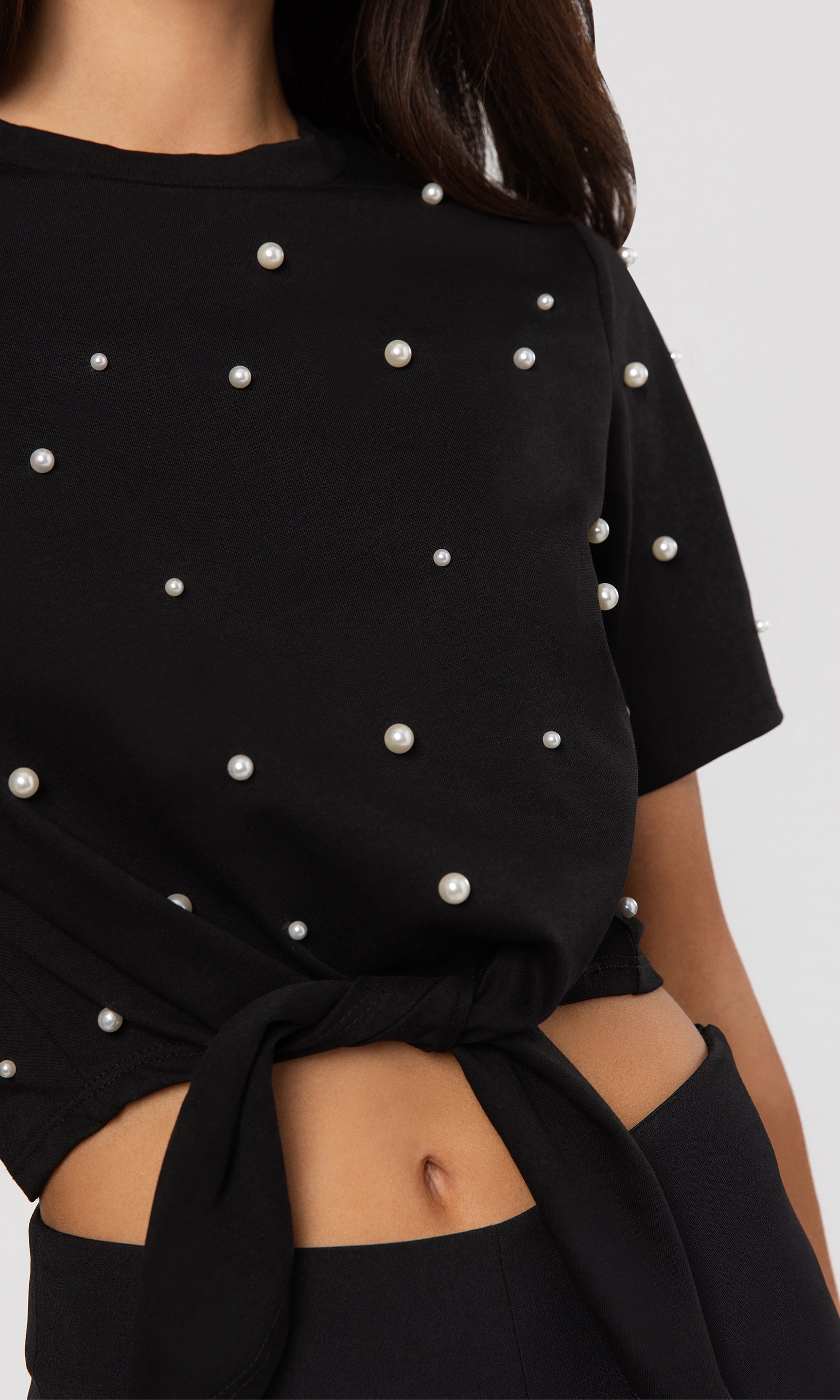 Miles Pearl Tie Top