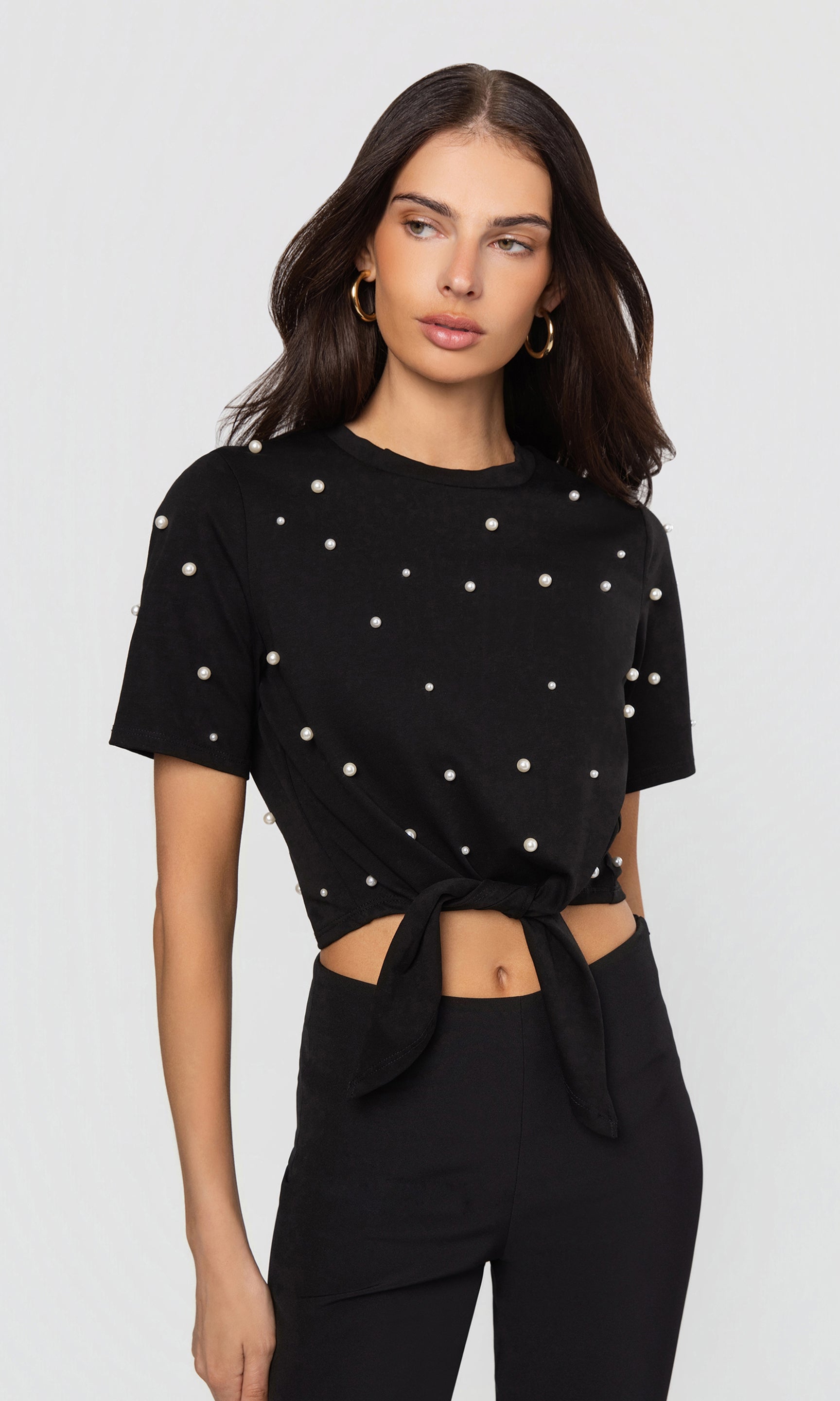 Miles Pearl Tie Top