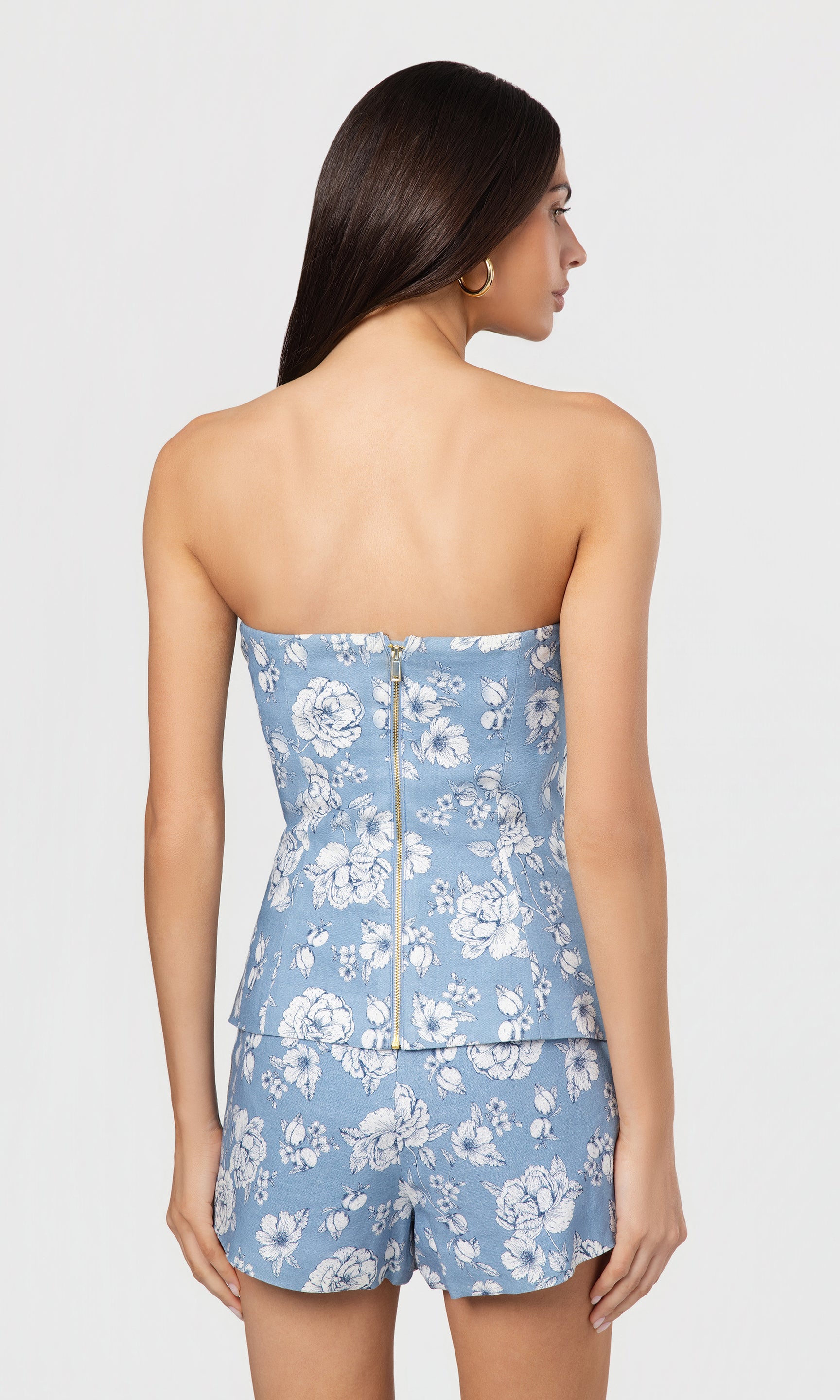 Quinn Floral Linen Bustier