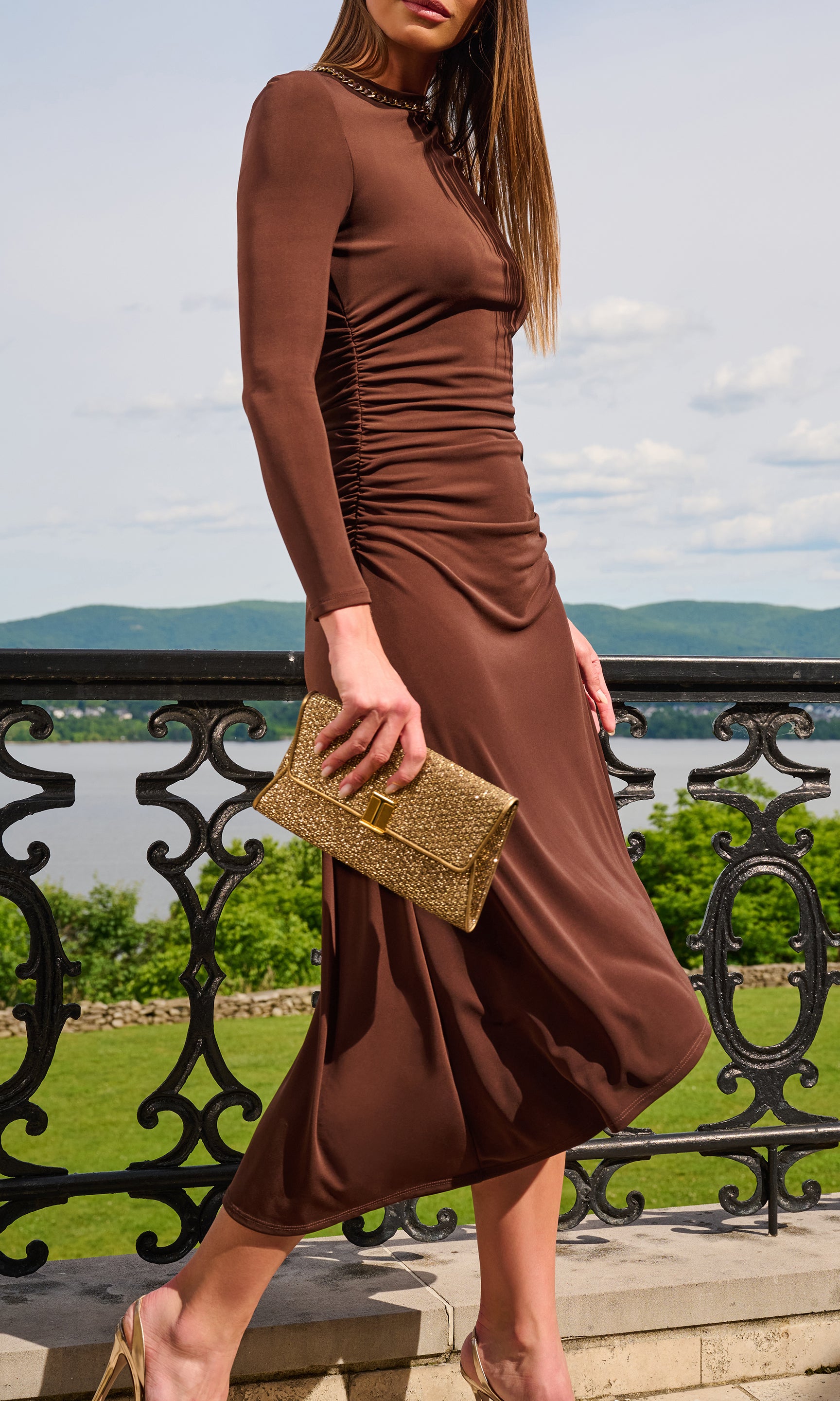 Saffira Chain Jersey Dress