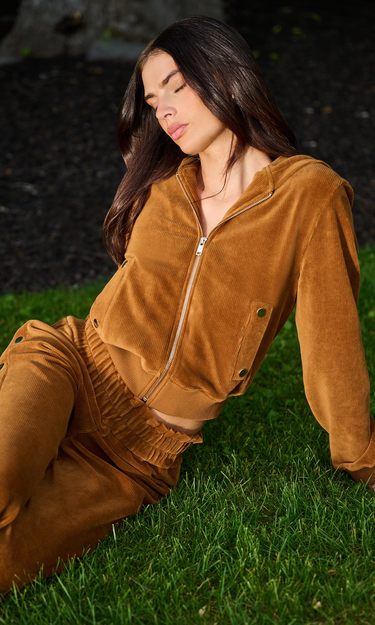 Zira Stretch Corduroy Hoodie