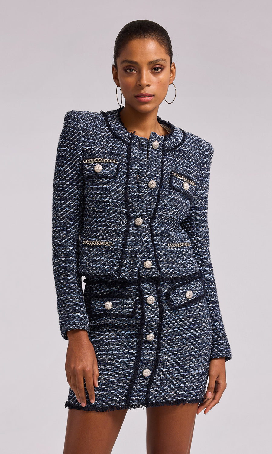 Generation Love Viv Tweed Jacket | Blue | Size Xs | Shopbop