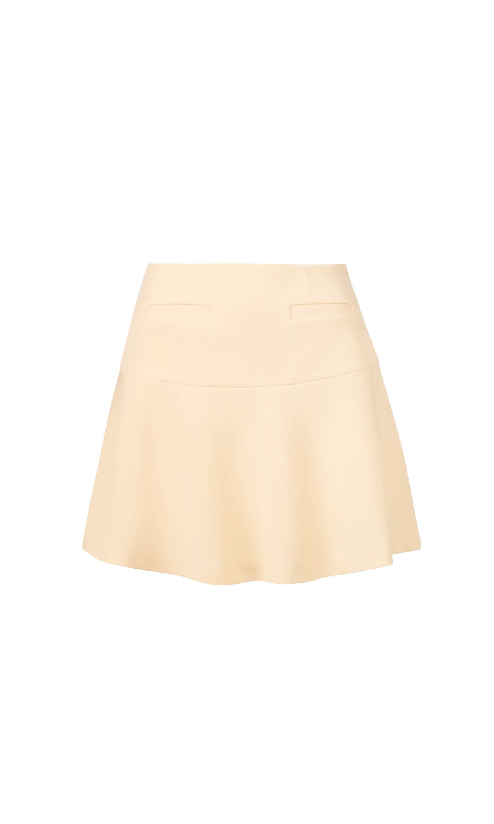 ghost image of the Adella crepe skirt in pastel yellow