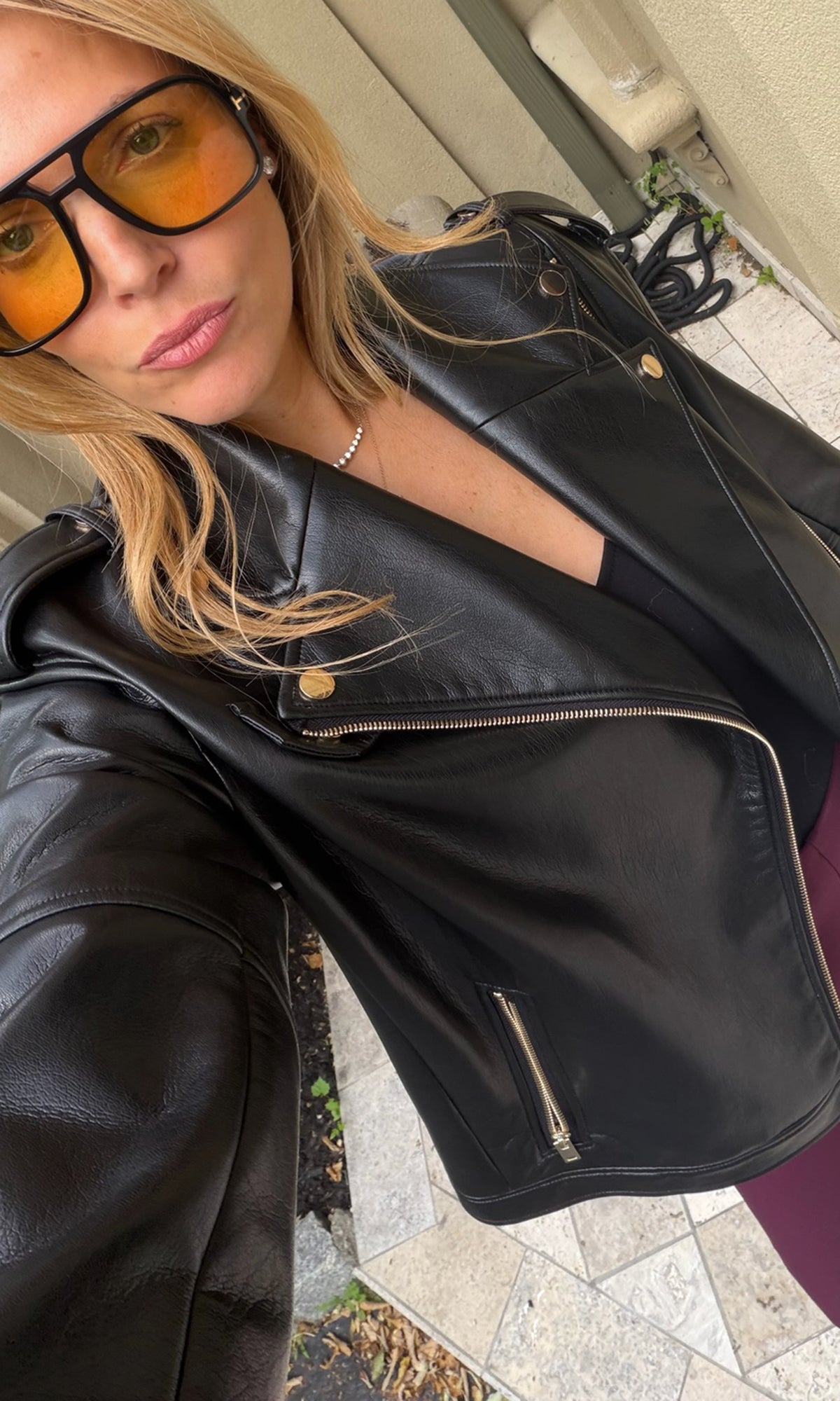 Amira Vegan Leather Moto Jacket