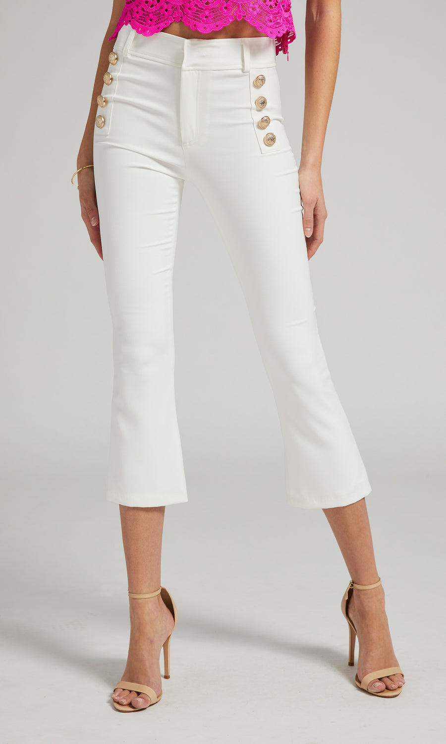 Amirah Crepe Pants - White 