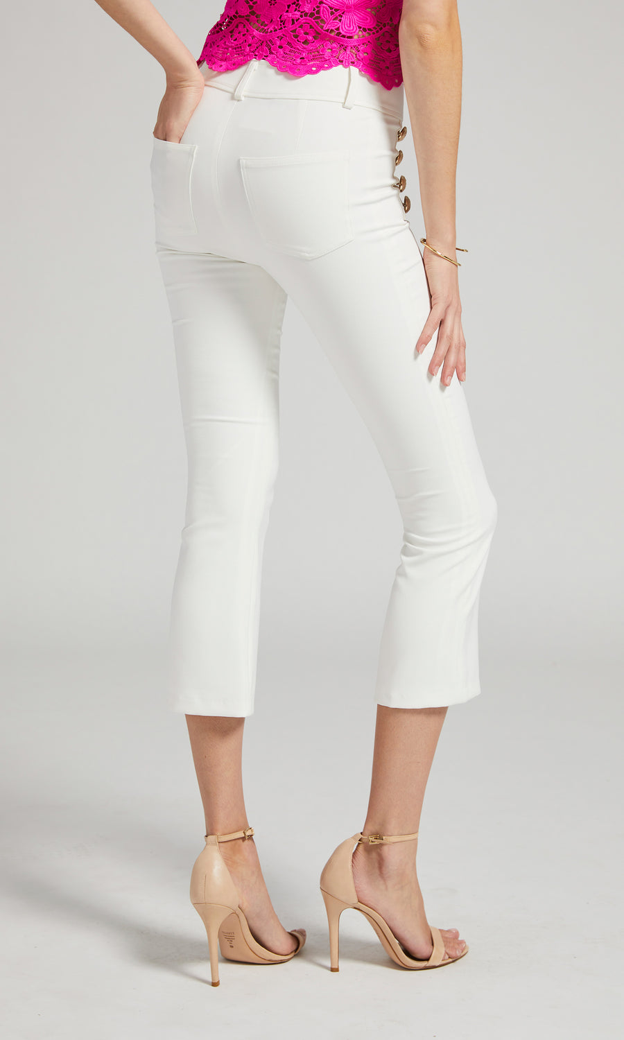 Amirah Crepe Pants - White 