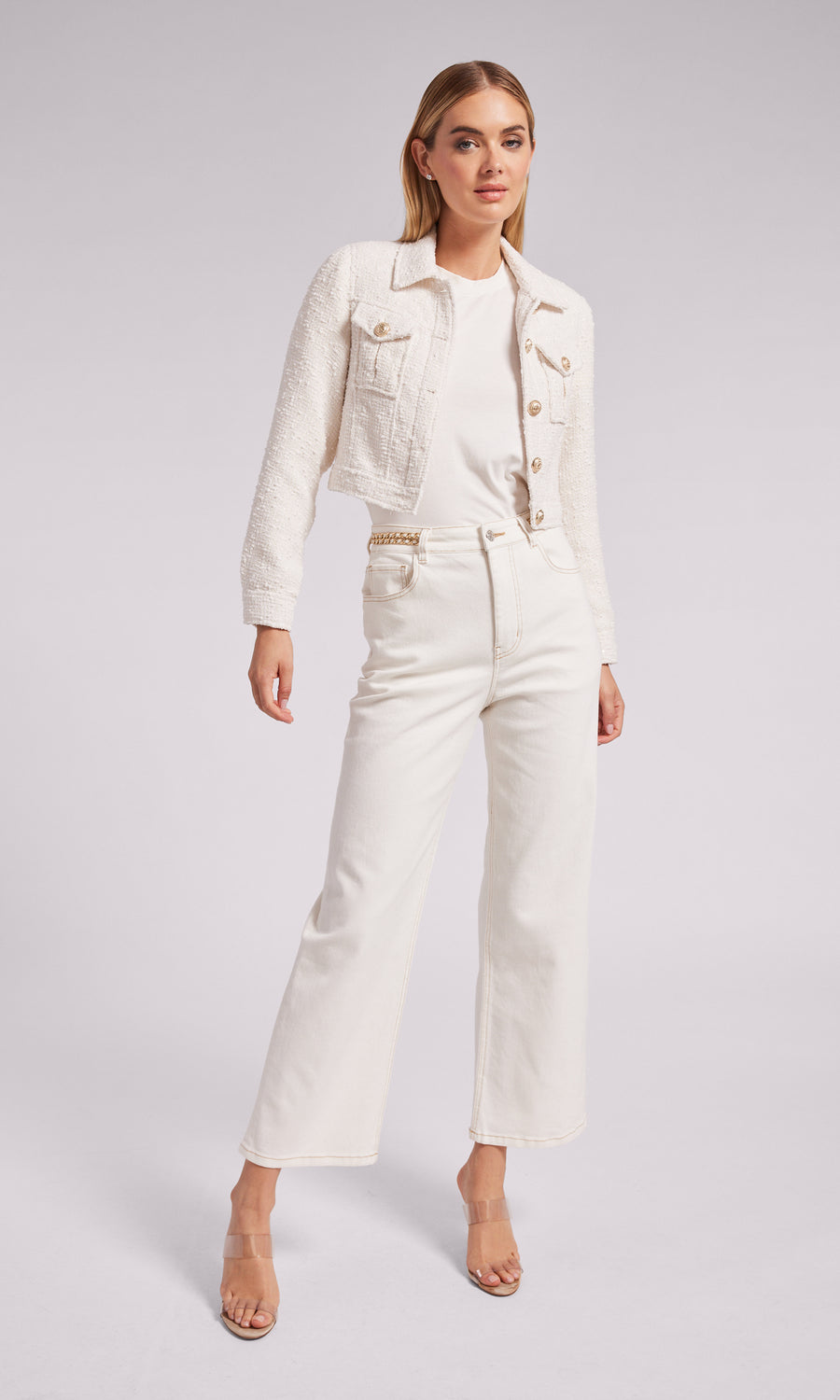 Bailan Tweed Jacket - White 