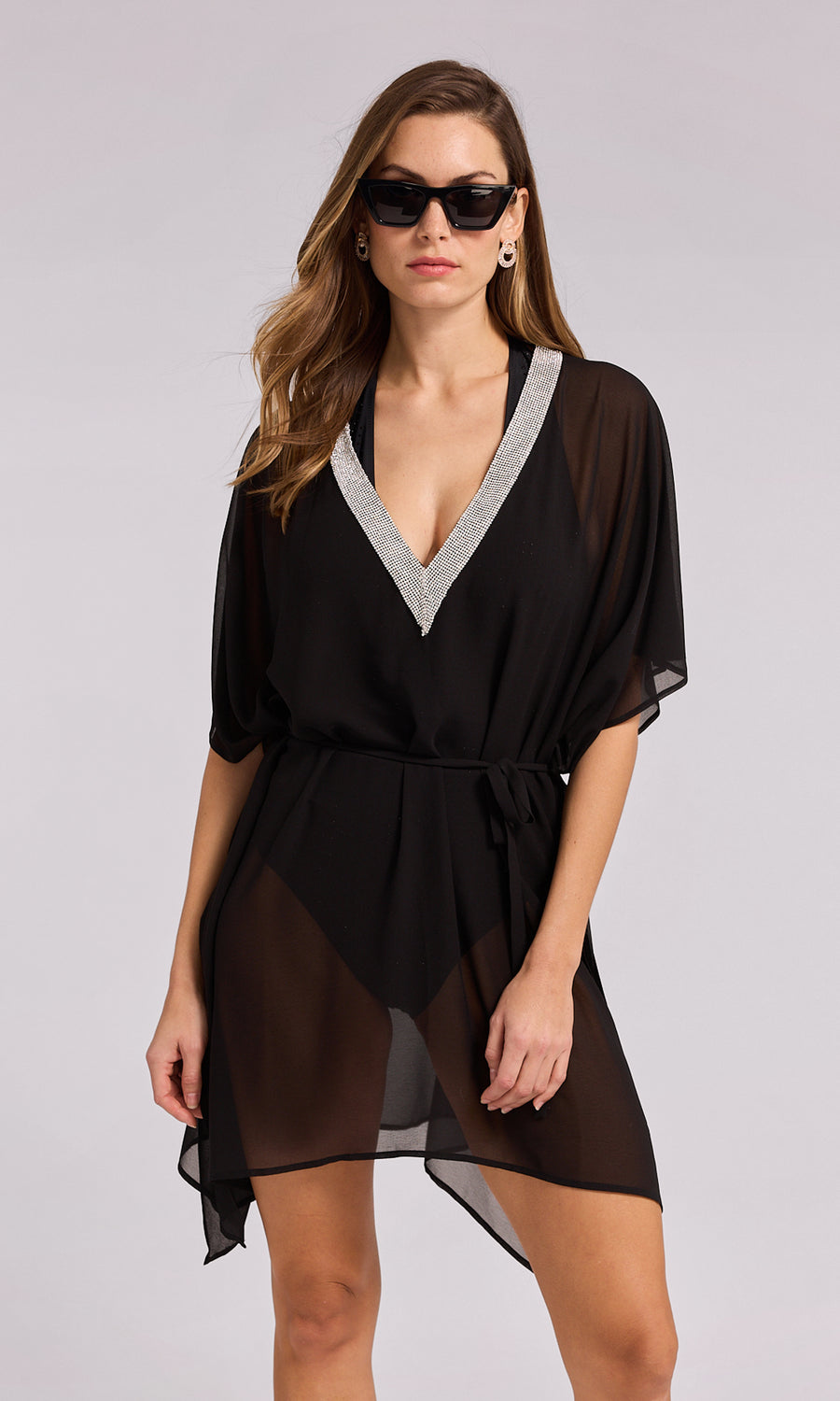 Bria Crystal Cover-Up - Black 