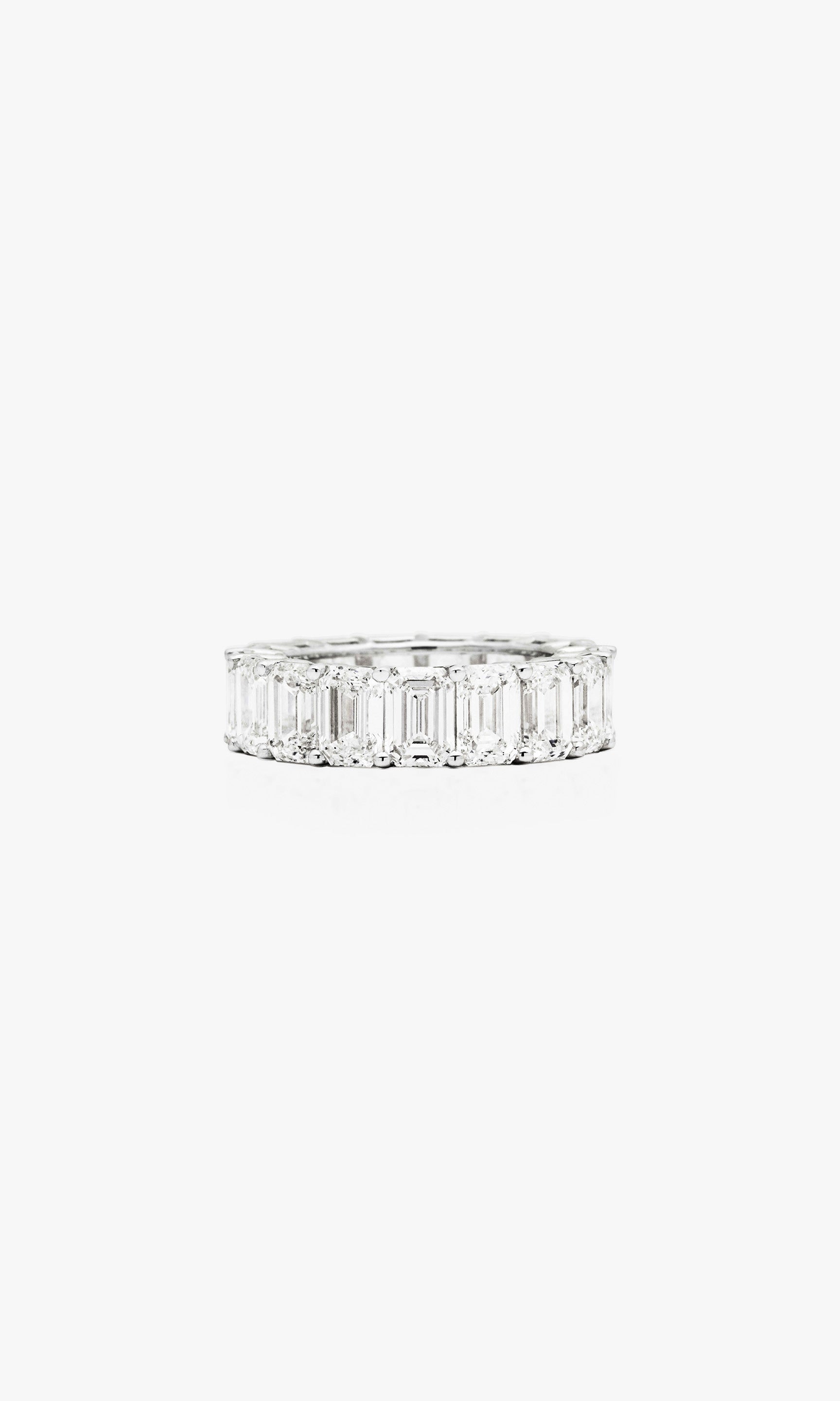 THE FOREVER EMERALD CUT BAND 12.41 Carats
