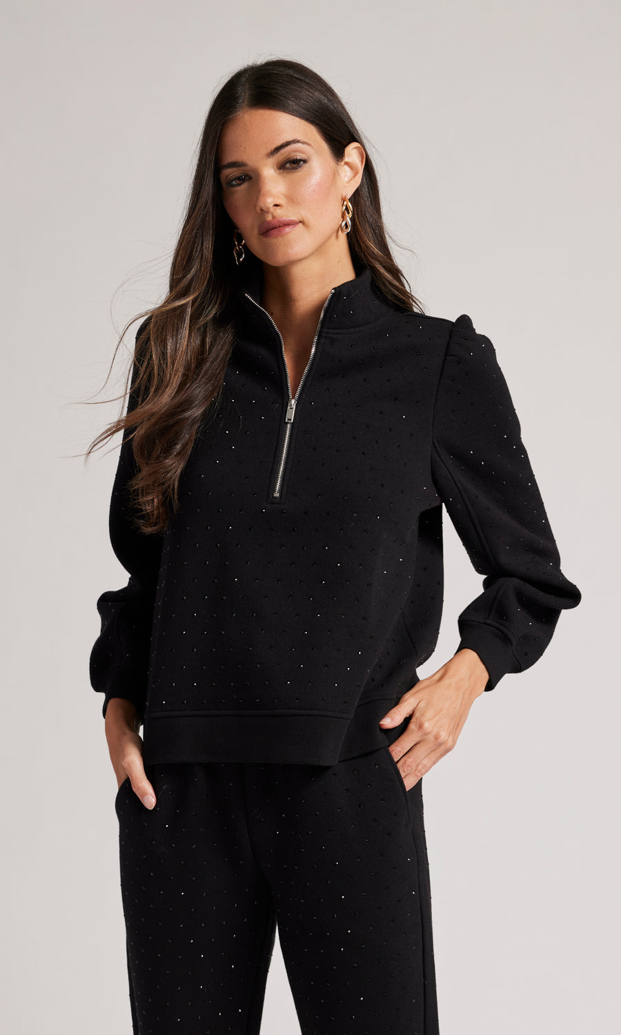 Eline Crystal Sweatshirt - Black