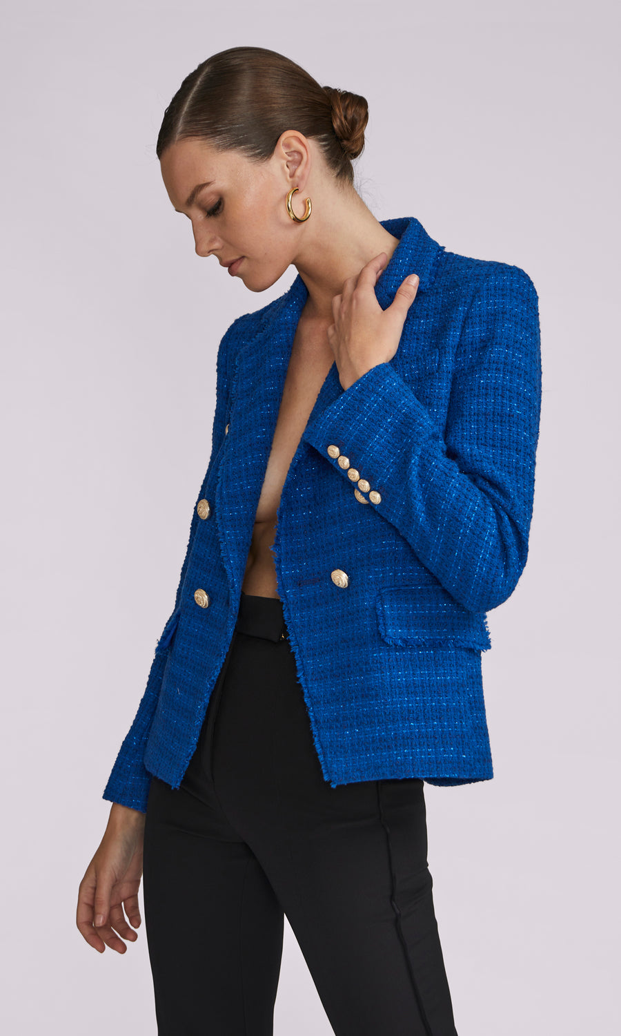 Buttons tweed blazer - Women