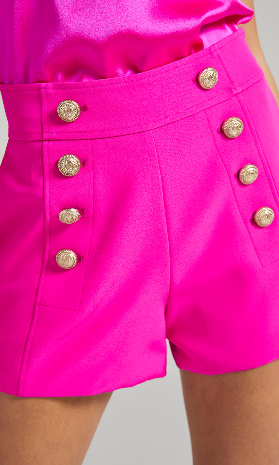 Emma Crepe Shorts - Magenta 