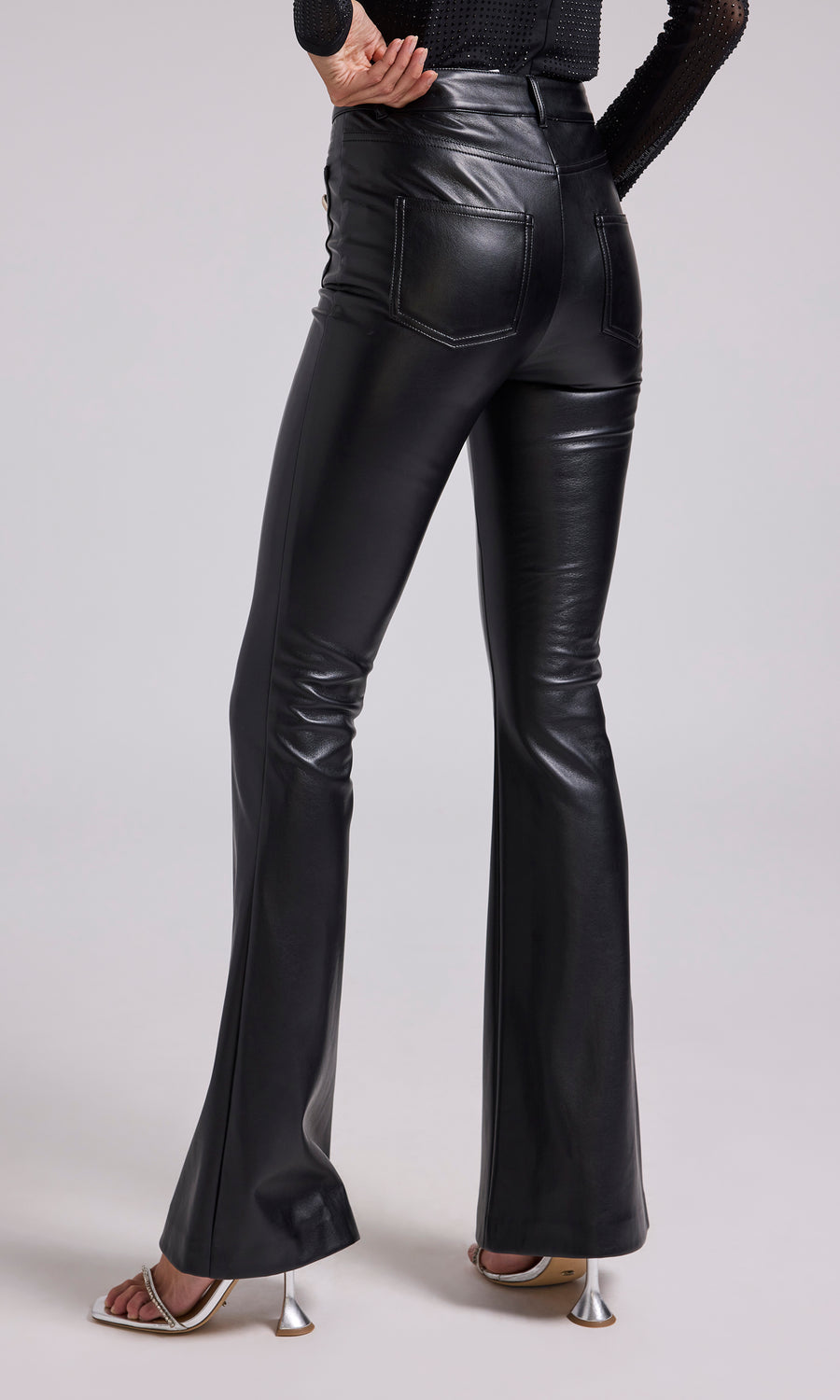 Women's Vegan Leather Flare Pant