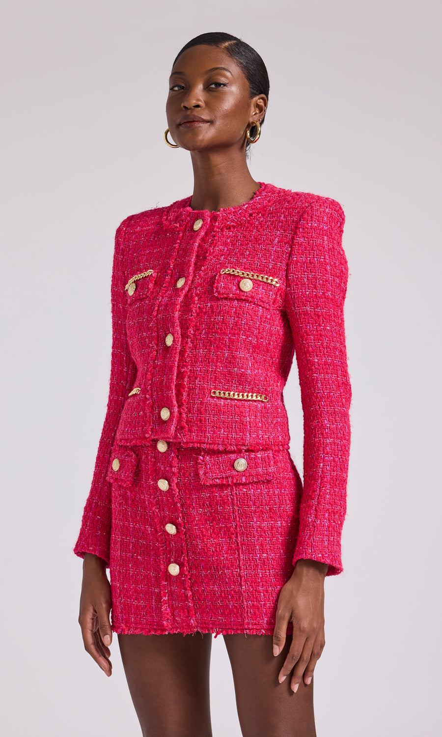 Kristen Tweed Jacket - Hot Pink