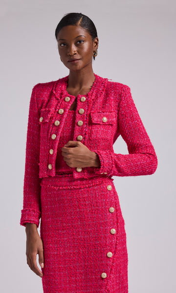 Generation Love Kristen Tweed Jacket in Pink