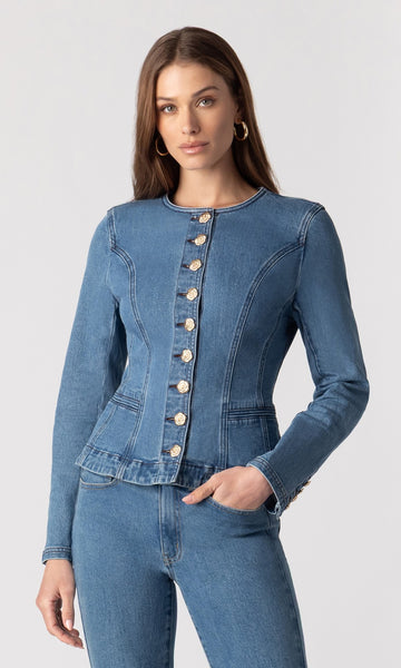 カレンソロジー　Denim Jacket Ophelia Denim Jacket in Star Light Blue | Generation Love