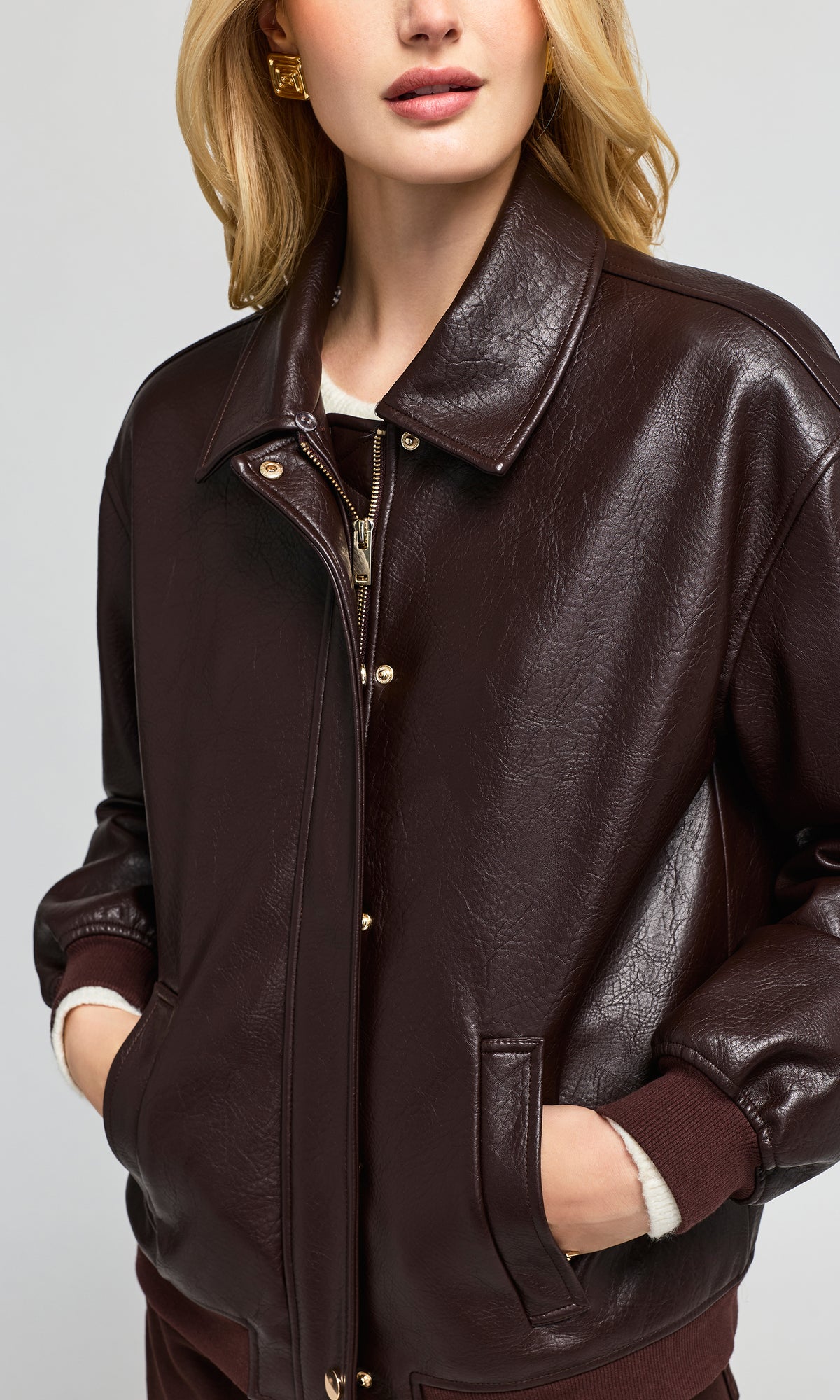 Allison Faux Fur Combo Vegan Leather Bomber